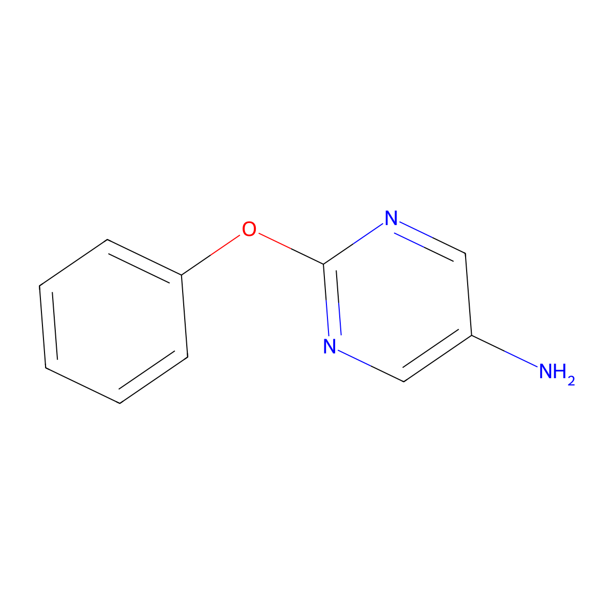 2-Phenoxypyrimidin-5-amine molecular structure, CAS 1249640-57-0
