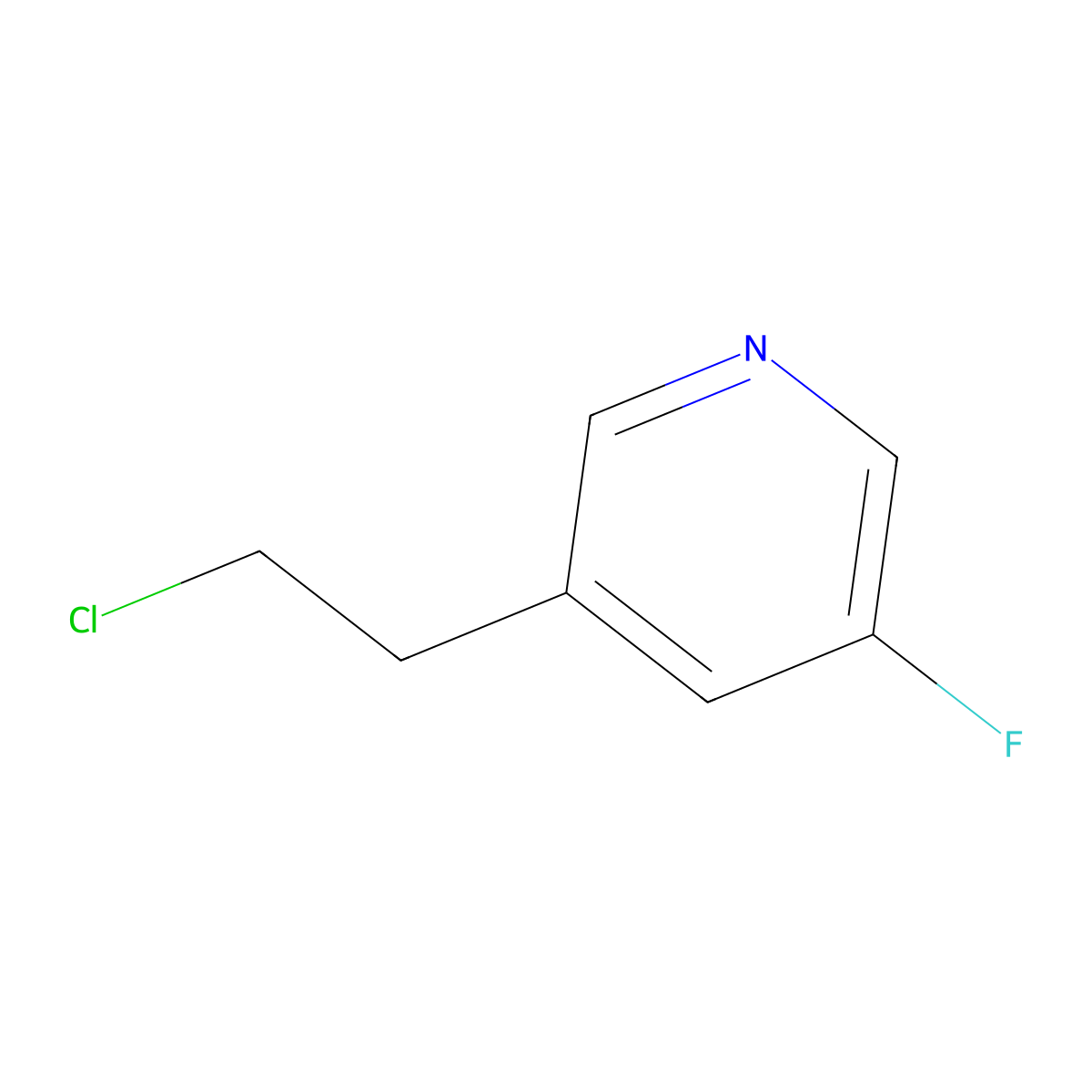 3-(2-Chloroethyl)-5-fluoropyridine molecular structure, CAS 1249641-05-1