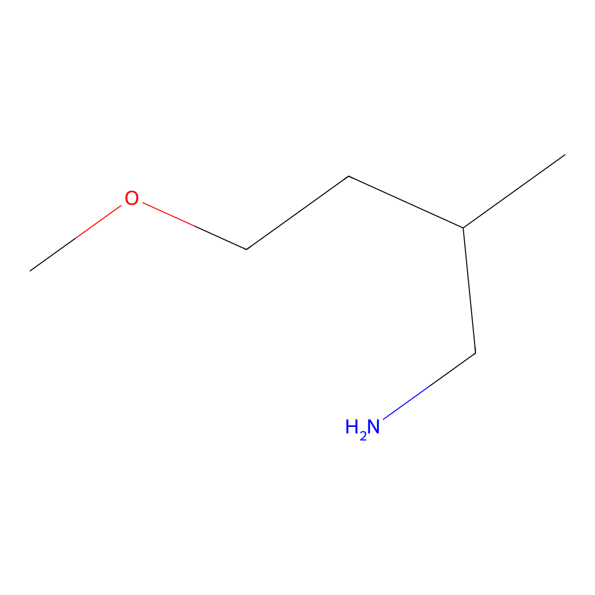 4-Methoxy-2-methylbutan-1-amine molecular structure, CAS 1249641-07-3