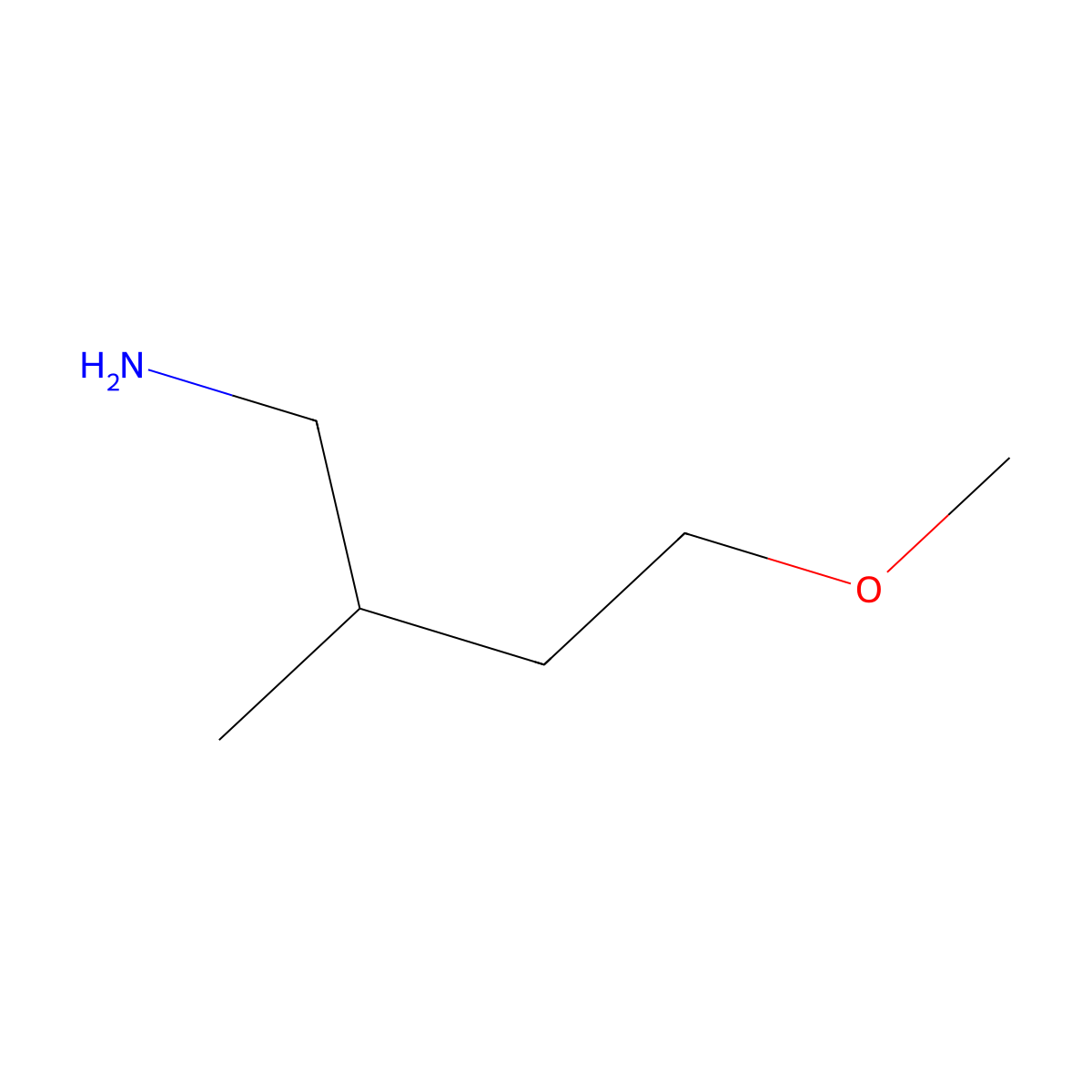 4-Methoxy-2-methylbutan-1-amine molecular structure, CAS 1249641-07-3