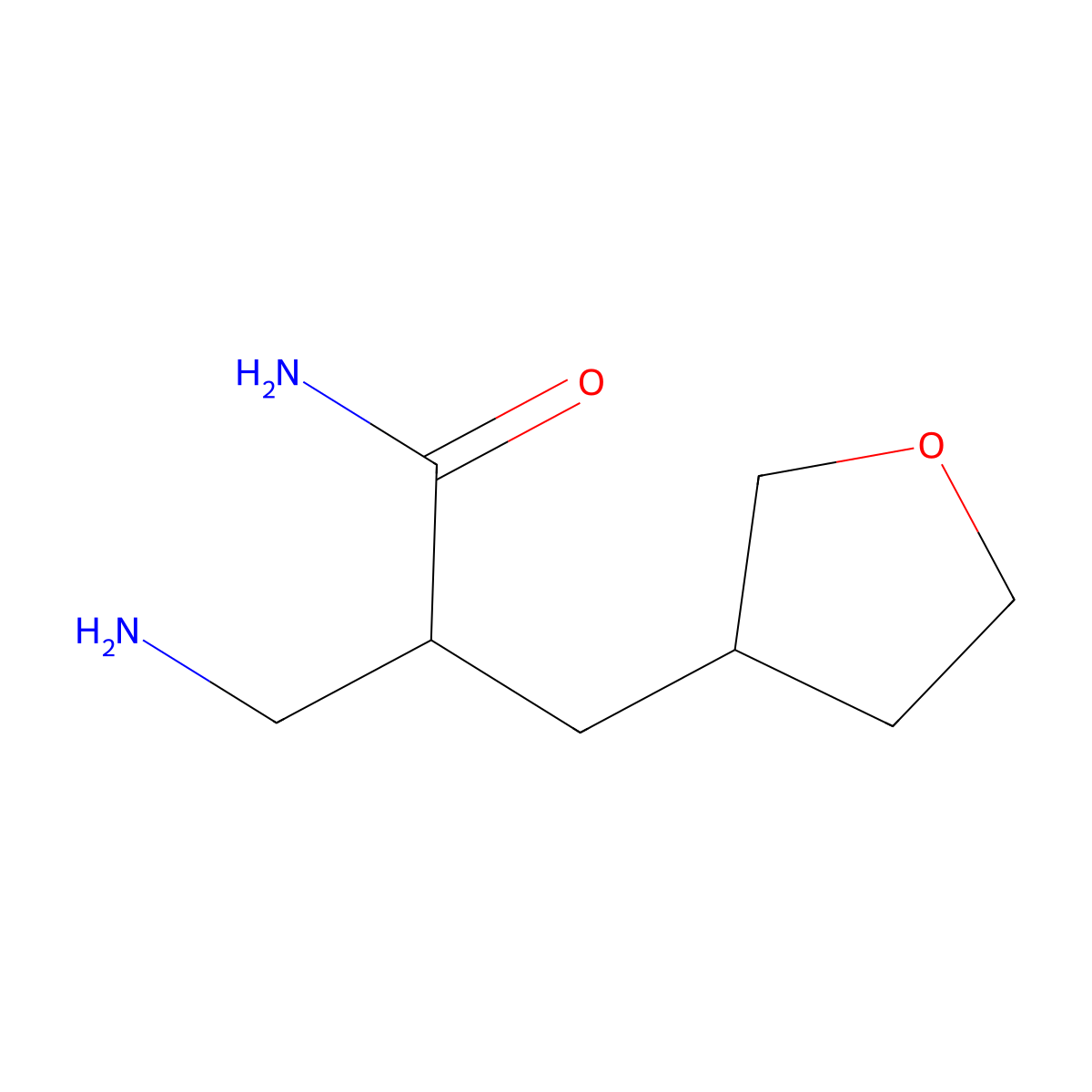 3-Amino-2-[(oxolan-3-yl)methyl]propanamide molecular structure, CAS 1249645-49-5