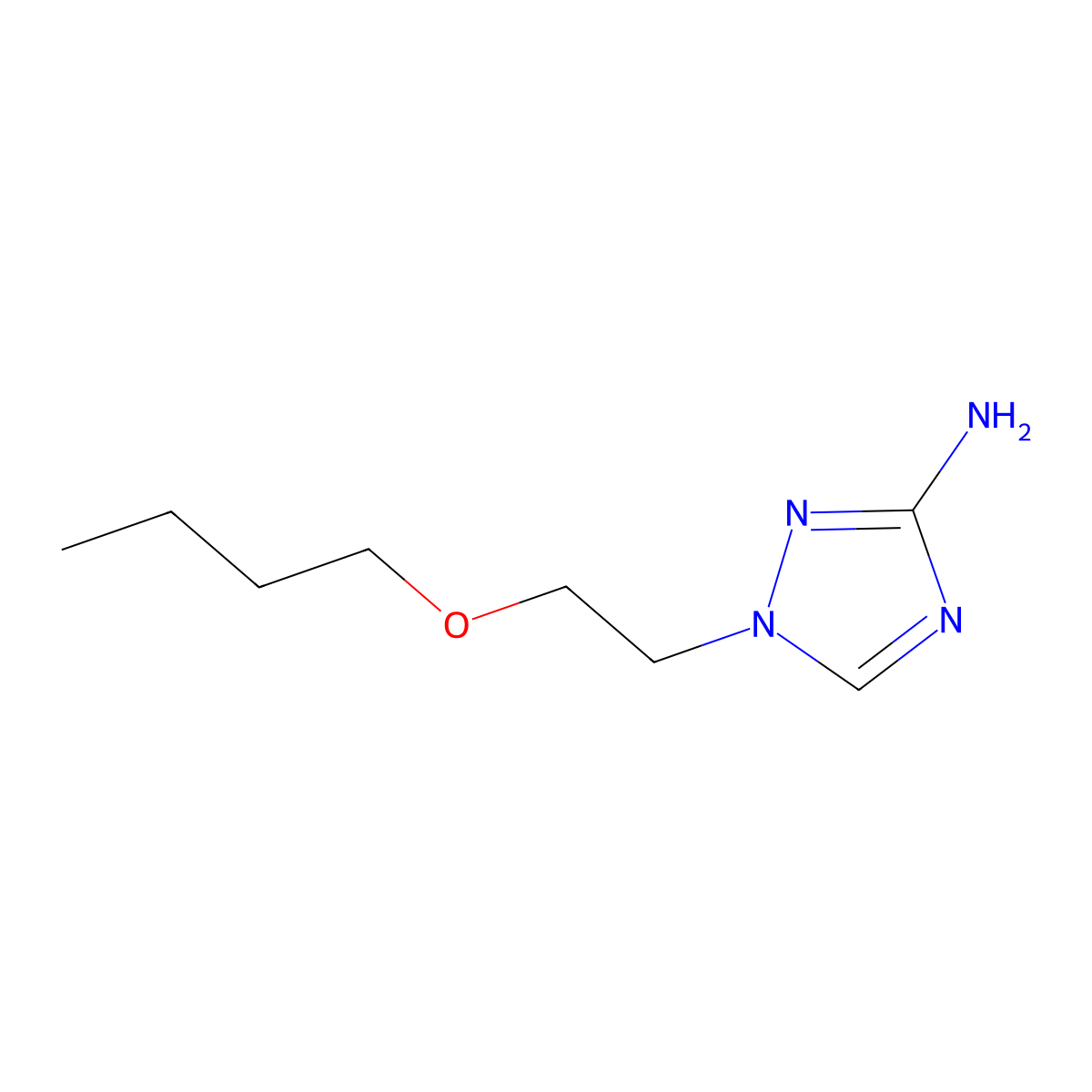 1-(2-Butoxyethyl)-1h-1,2,4-triazol-3-amine molecular structure, CAS 1249646-48-7