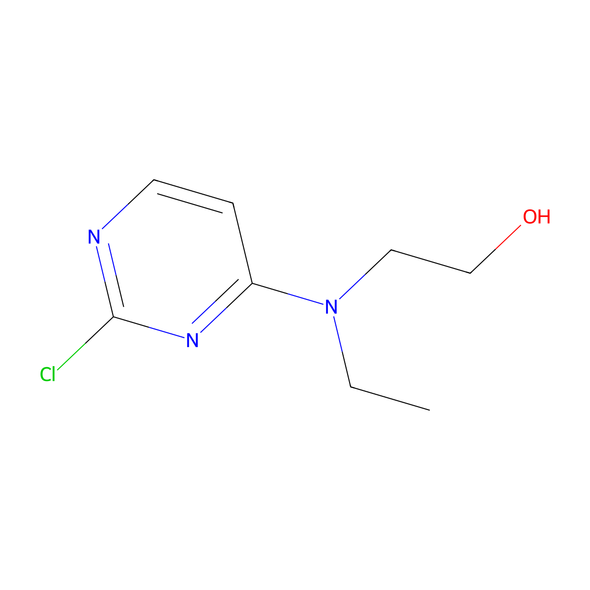 2-[(2-Chloropyrimidin-4-yl)(ethyl)amino]ethan-1-ol molecular structure, CAS 1249649-66-8
