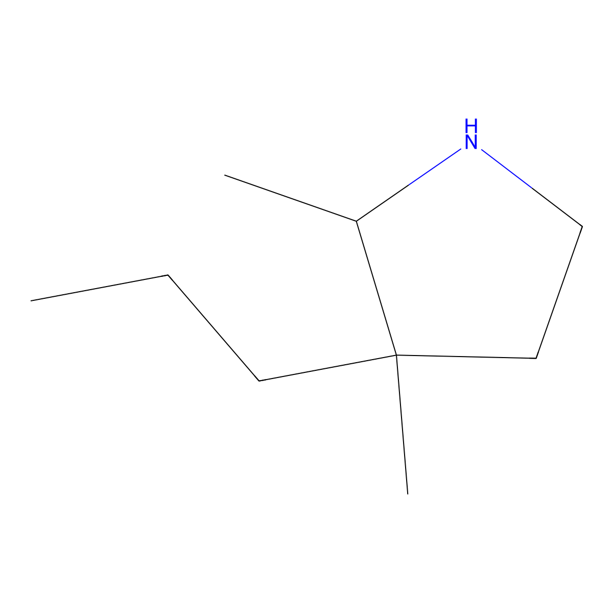 2,3-Dimethyl-3-propylpyrrolidine molecular structure, CAS 1249650-07-4