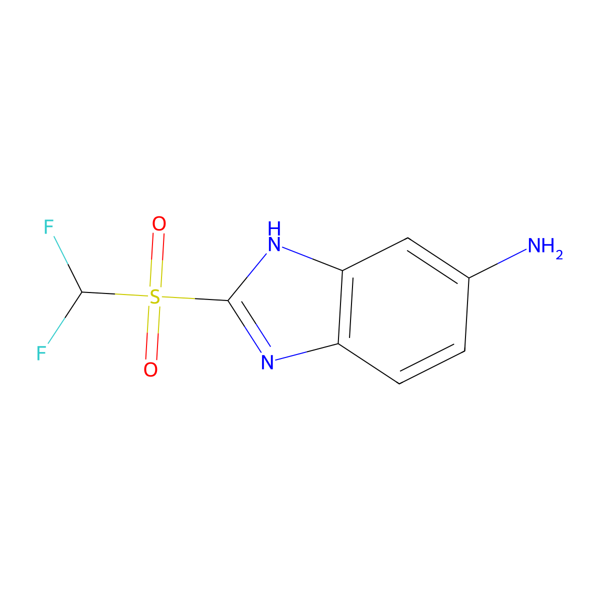 2-((Difluoromethyl)sulfonyl)-1h-benzo[d]imidazol-6-amine molecular structure, CAS 1249650-38-1