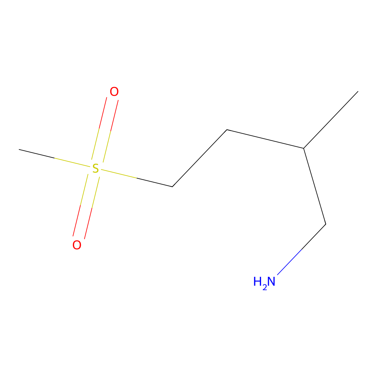 4-Methanesulfonyl-2-methylbutan-1-amine molecular structure, CAS 1249650-97-2