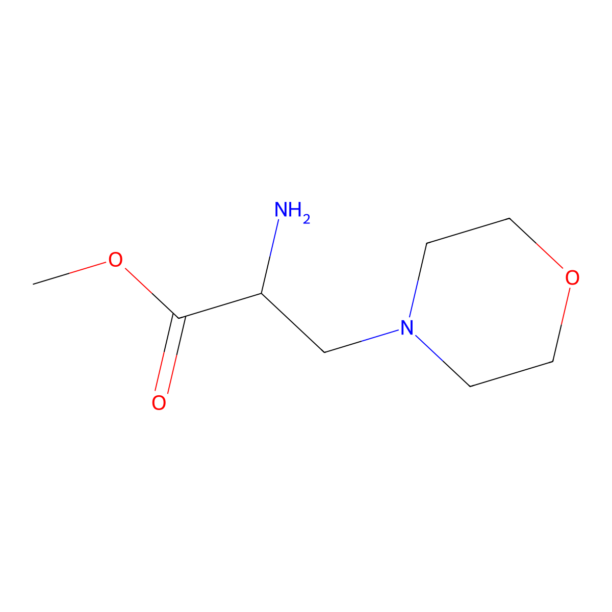 Methyl 2-amino-3-(morpholin-4-YL)propanoate molecular structure, CAS 1249655-04-6