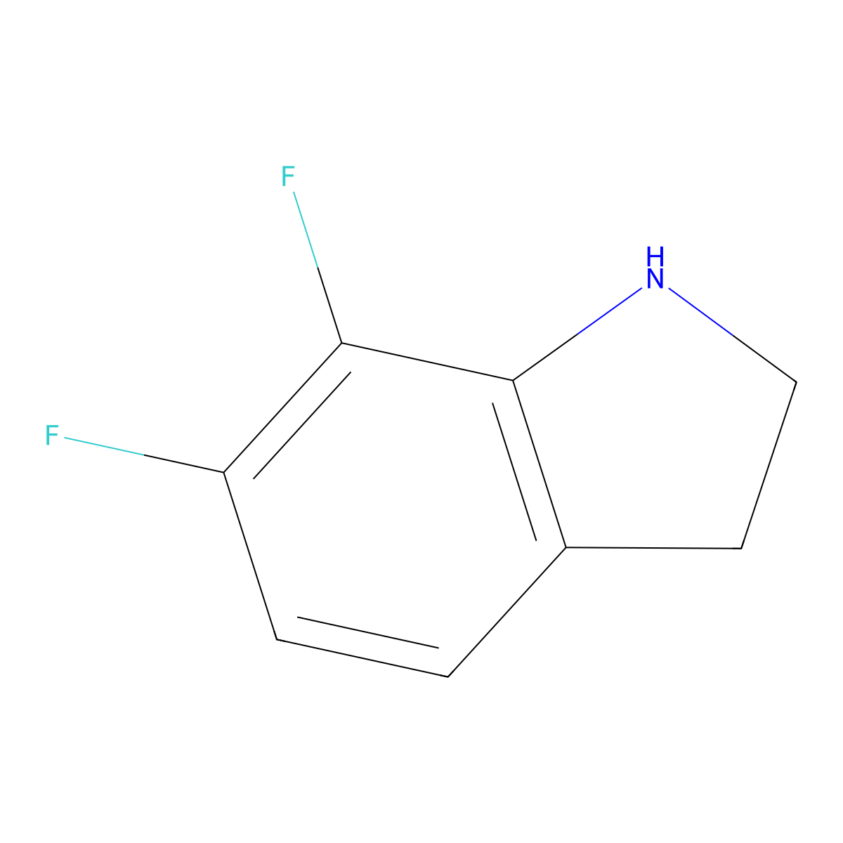6,7-difluoro-2,3-dihydro-1H-indole molecular structure, CAS 1249655-37-5