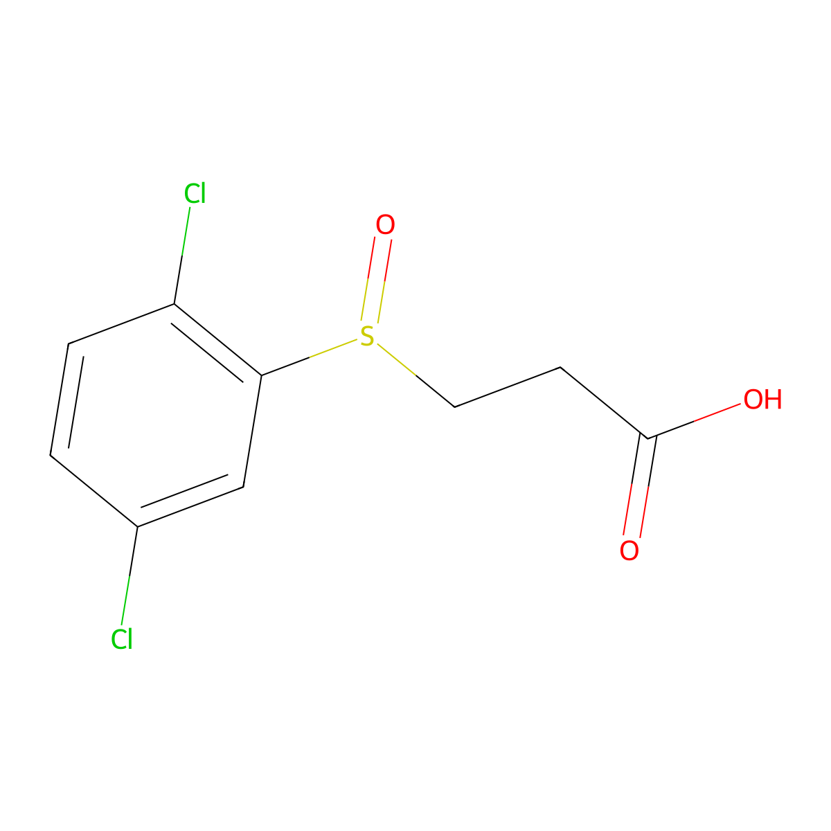 3-(2,5-Dichlorobenzenesulfinyl)propanoic acid molecular structure, CAS 1249655-47-7