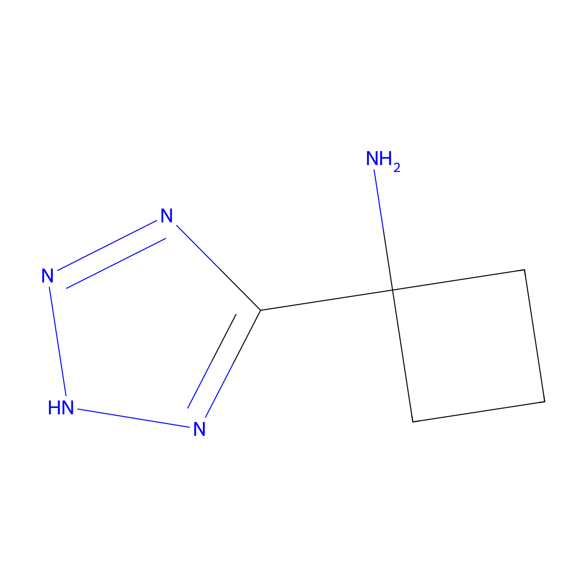 1-(1H-1,2,3,4-tetrazol-5-yl)cyclobutan-1-amine molecular structure, CAS 1249656-01-6