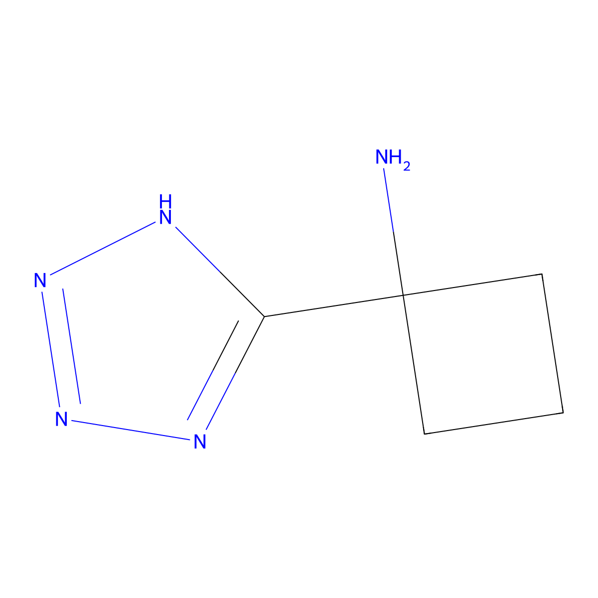 1-(1H-1,2,3,4-tetrazol-5-yl)cyclobutan-1-amine molecular structure, CAS 1249656-01-6