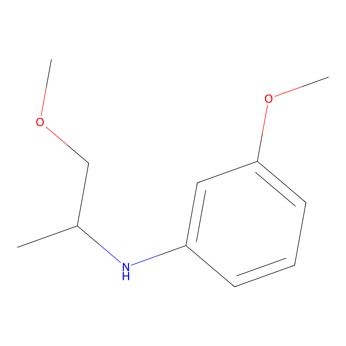3-methoxy-N-(1-methoxypropan-2-yl)aniline molecular structure, CAS 1249656-21-0