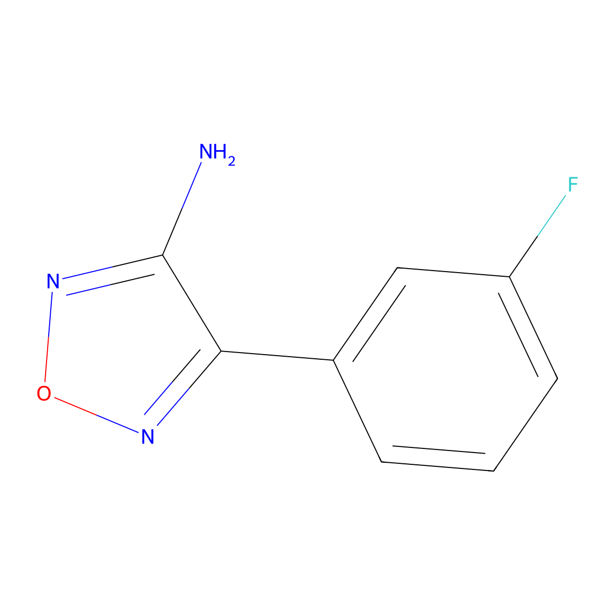 4-(3-Fluorophenyl)-1,2,5-oxadiazol-3-amine molecular structure, CAS 1249659-98-0