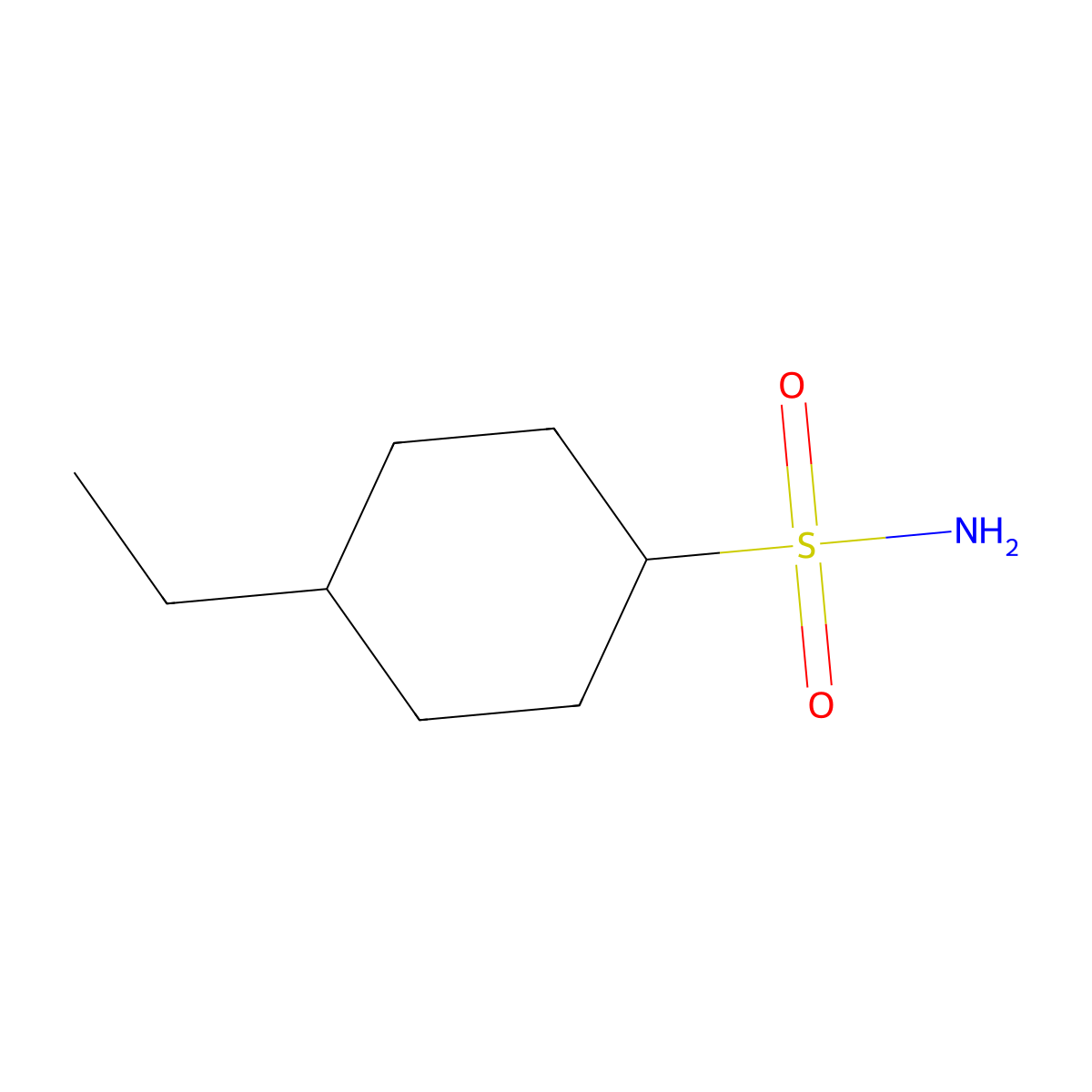 4-Ethylcyclohexane-1-sulfonamide molecular structure, CAS 1249660-37-4