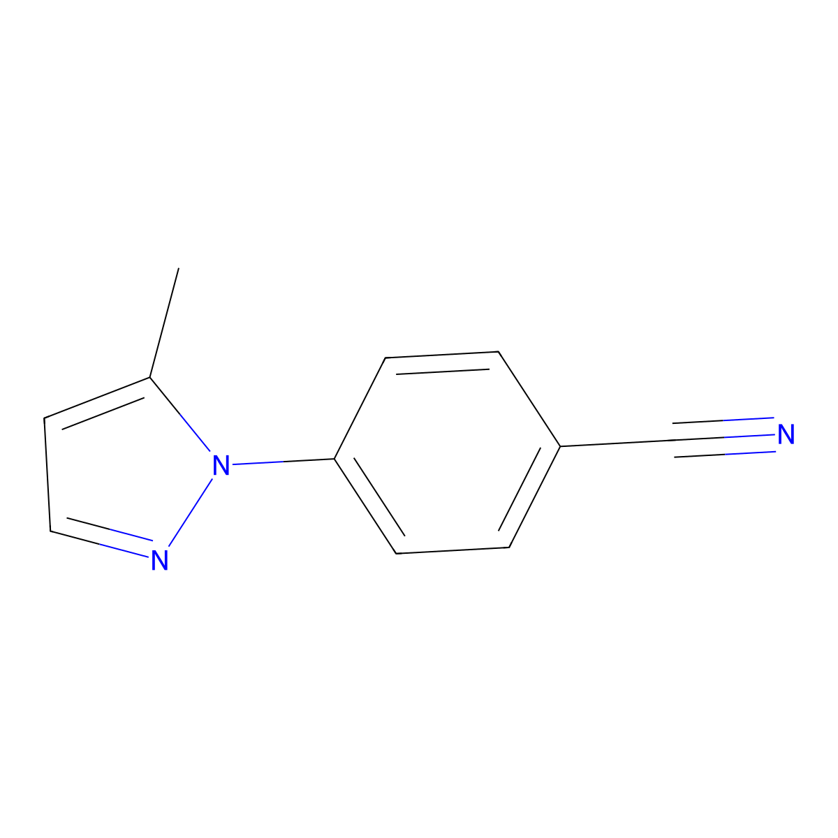4-(5-methyl-1H-pyrazol-1-yl)benzonitrile molecular structure, CAS 1249661-76-4