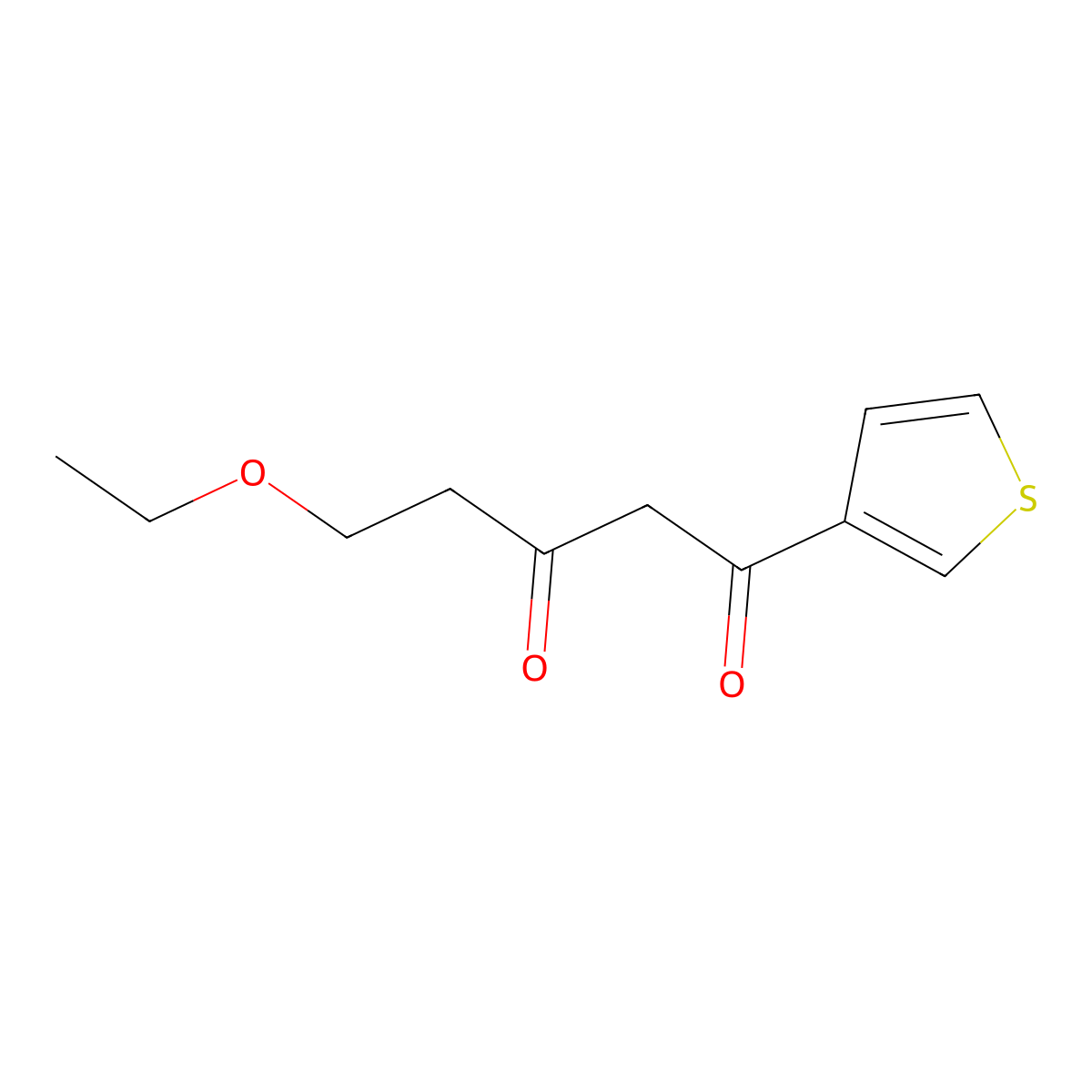5-Ethoxy-1-(thiophen-3-yl)pentane-1,3-dione molecular structure, CAS 1249663-02-2