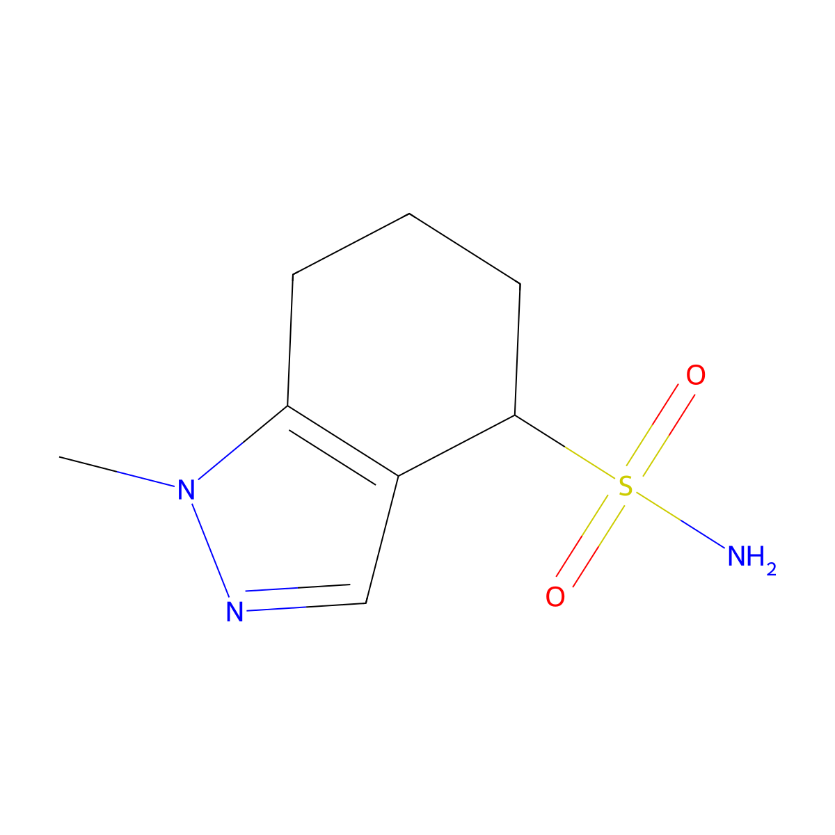 1-Methyl-4,5,6,7-tetrahydro-1h-indazole-4-sulfonamide molecular structure, CAS 1249664-14-9