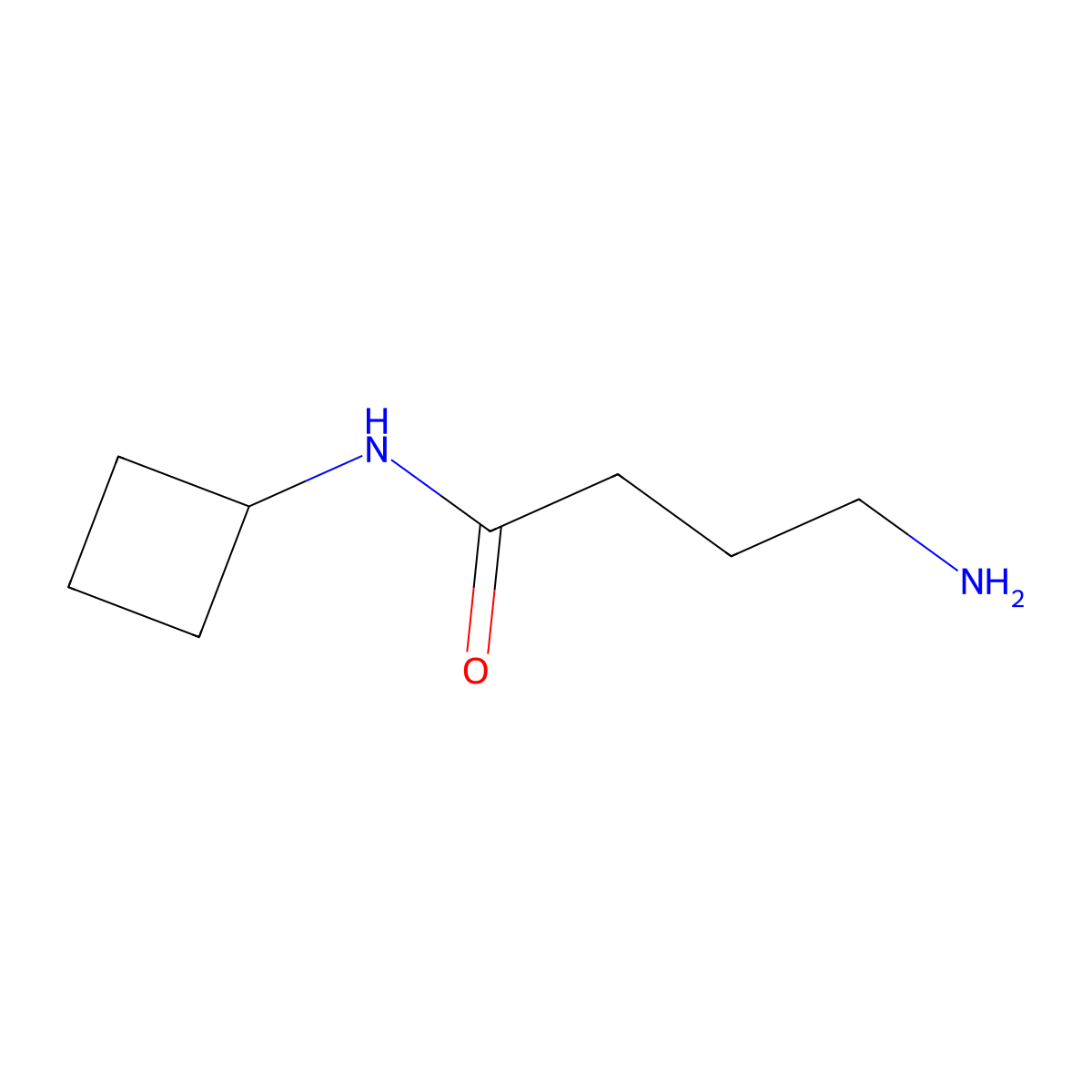 4-amino-N-cyclobutylbutanamide molecular structure, CAS 1249667-46-6