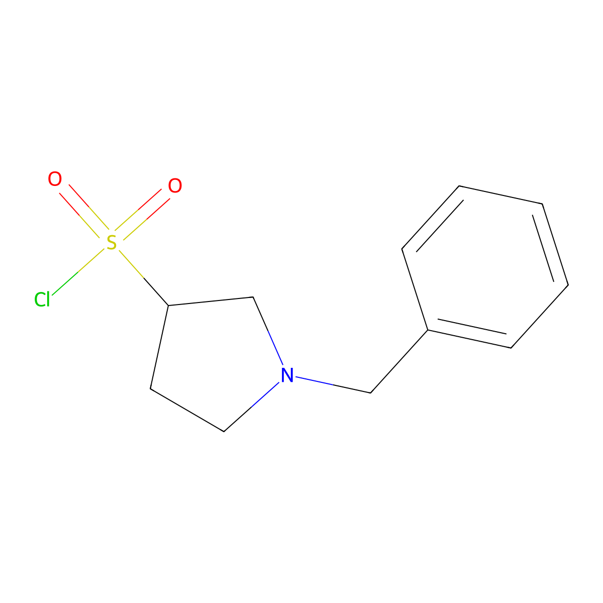1-Benzylpyrrolidine-3-sulfonyl chloride molecular structure, CAS 1249670-47-0