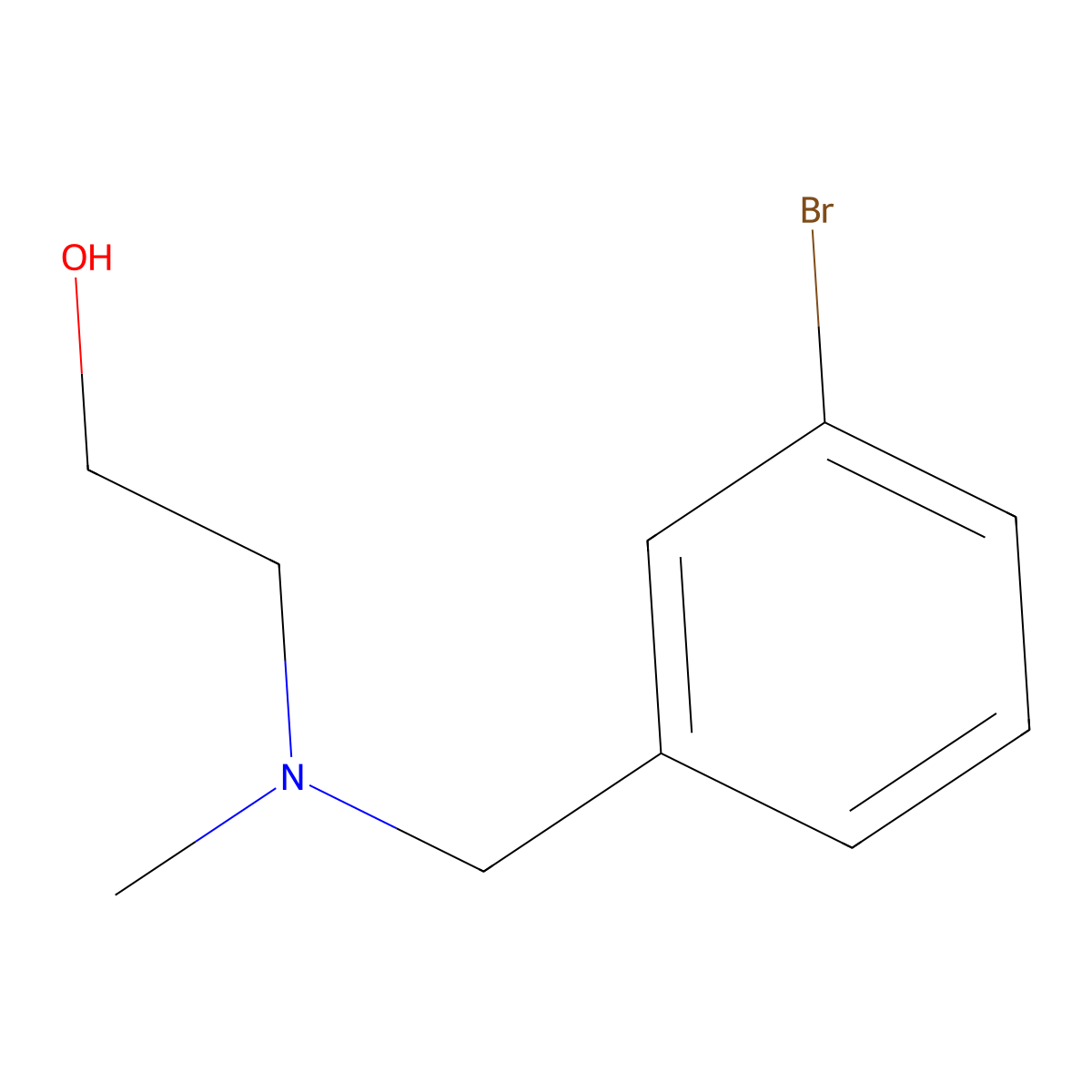 2-[(3-Bromo-benzyl)-methyl-amino]-ethanol molecular structure, CAS 1249671-98-4