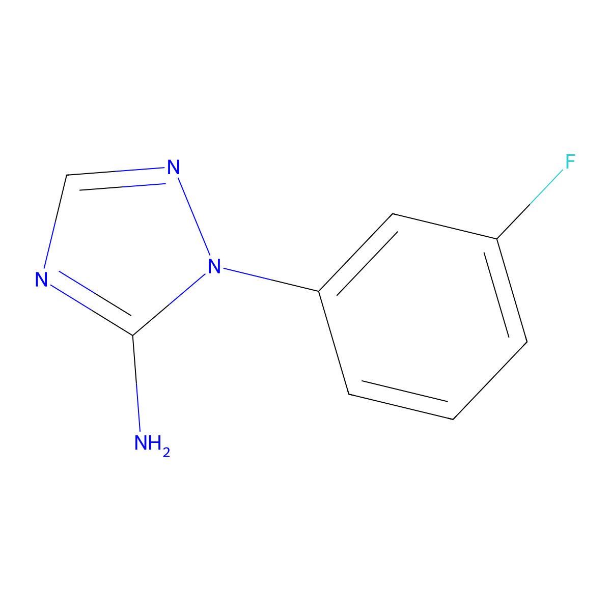 1-(3-fluorophenyl)-1H-1,2,4-triazol-5-amine molecular structure, CAS 1249673-16-2