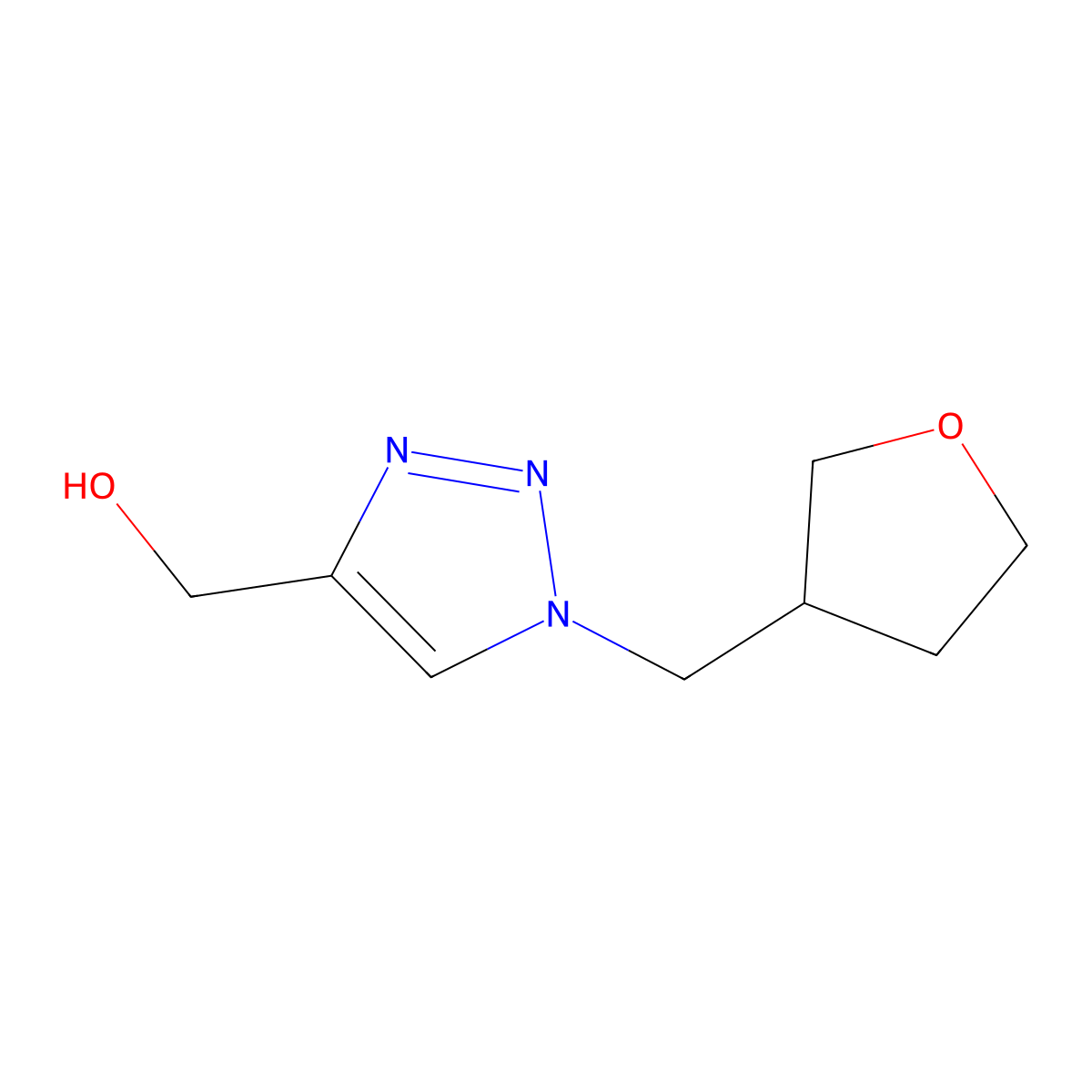 {1-[(oxolan-3-yl)methyl]-1H-1,2,3-triazol-4-yl}methanol molecular structure, CAS 1249673-44-6