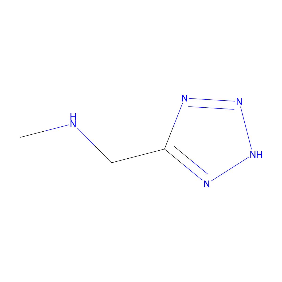 methyl(1H-1,2,3,4-tetrazol-5-ylmethyl)amine molecular structure, CAS 1249673-88-8