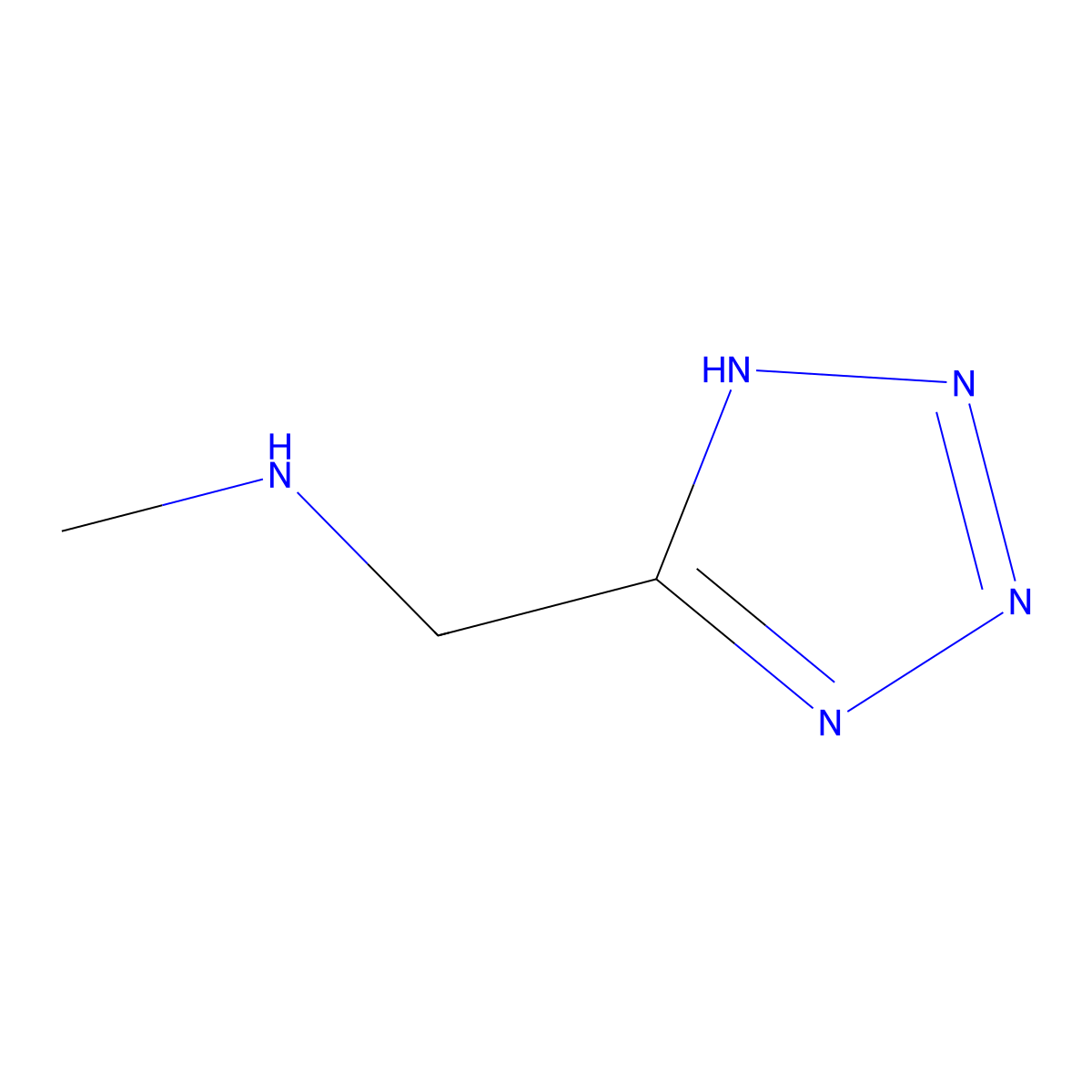 methyl(1H-1,2,3,4-tetrazol-5-ylmethyl)amine molecular structure, CAS 1249673-88-8