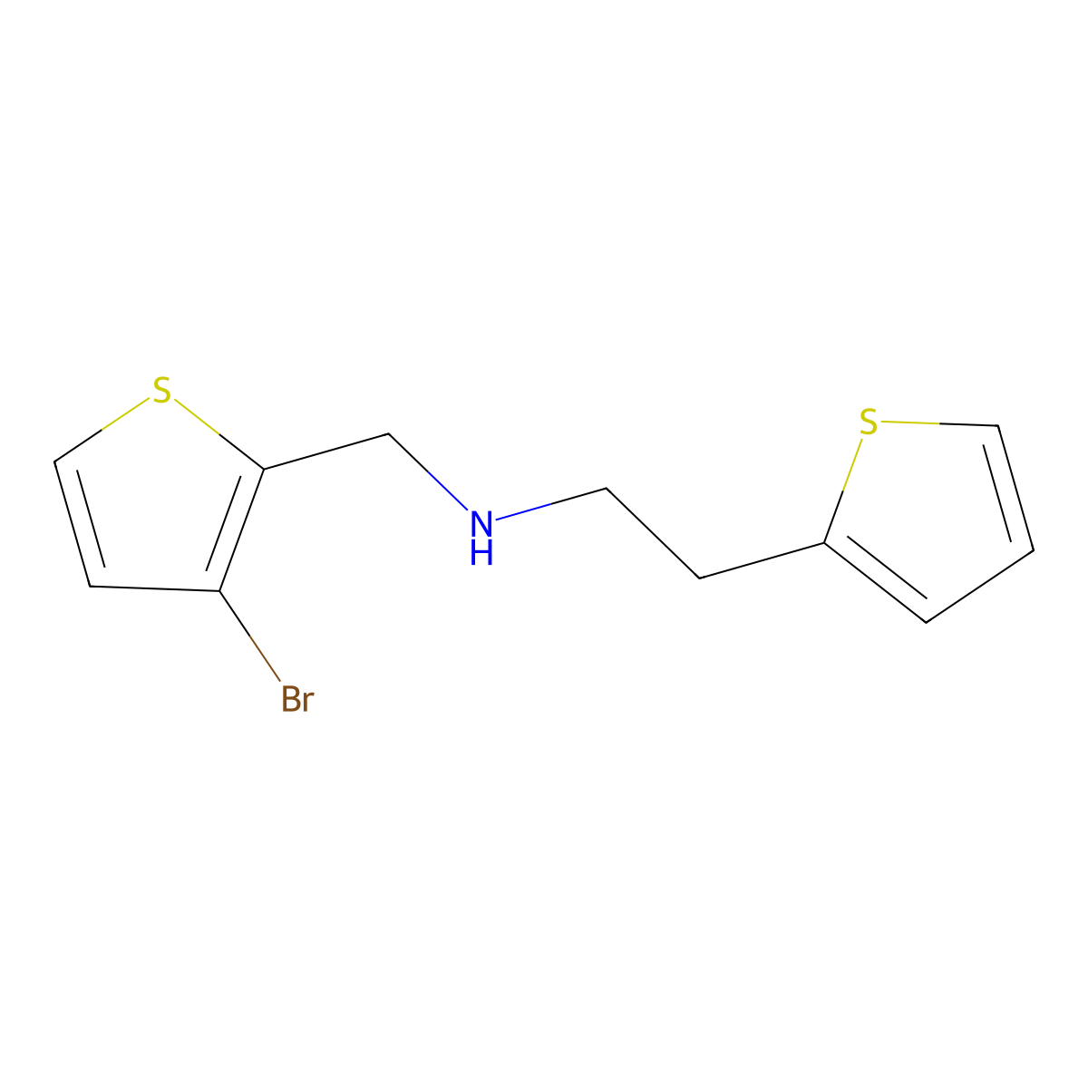 [(3-Bromothiophen-2-yl)methyl][2-(thiophen-2-yl)ethyl]amine molecular structure, CAS 1249674-21-2