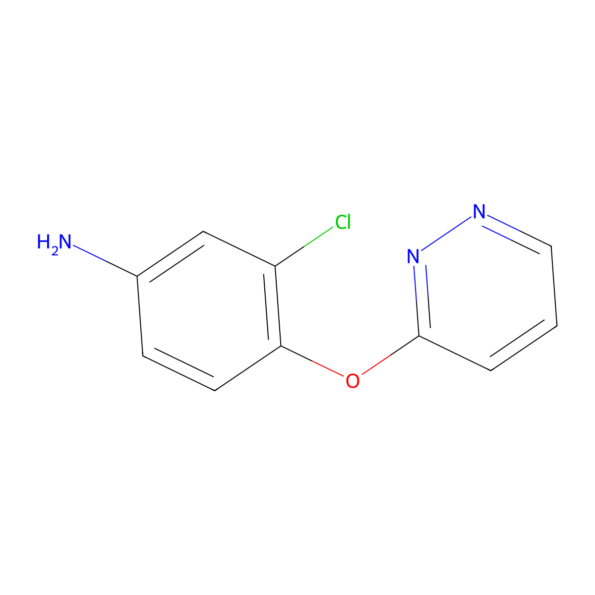 3-Chloro-4-(pyridazin-3-yloxy)aniline molecular structure, CAS 1249676-11-6