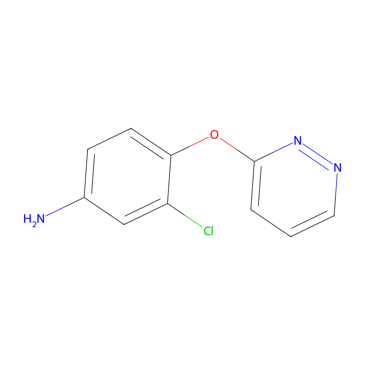 3-Chloro-4-(pyridazin-3-yloxy)aniline molecular structure, CAS 1249676-11-6