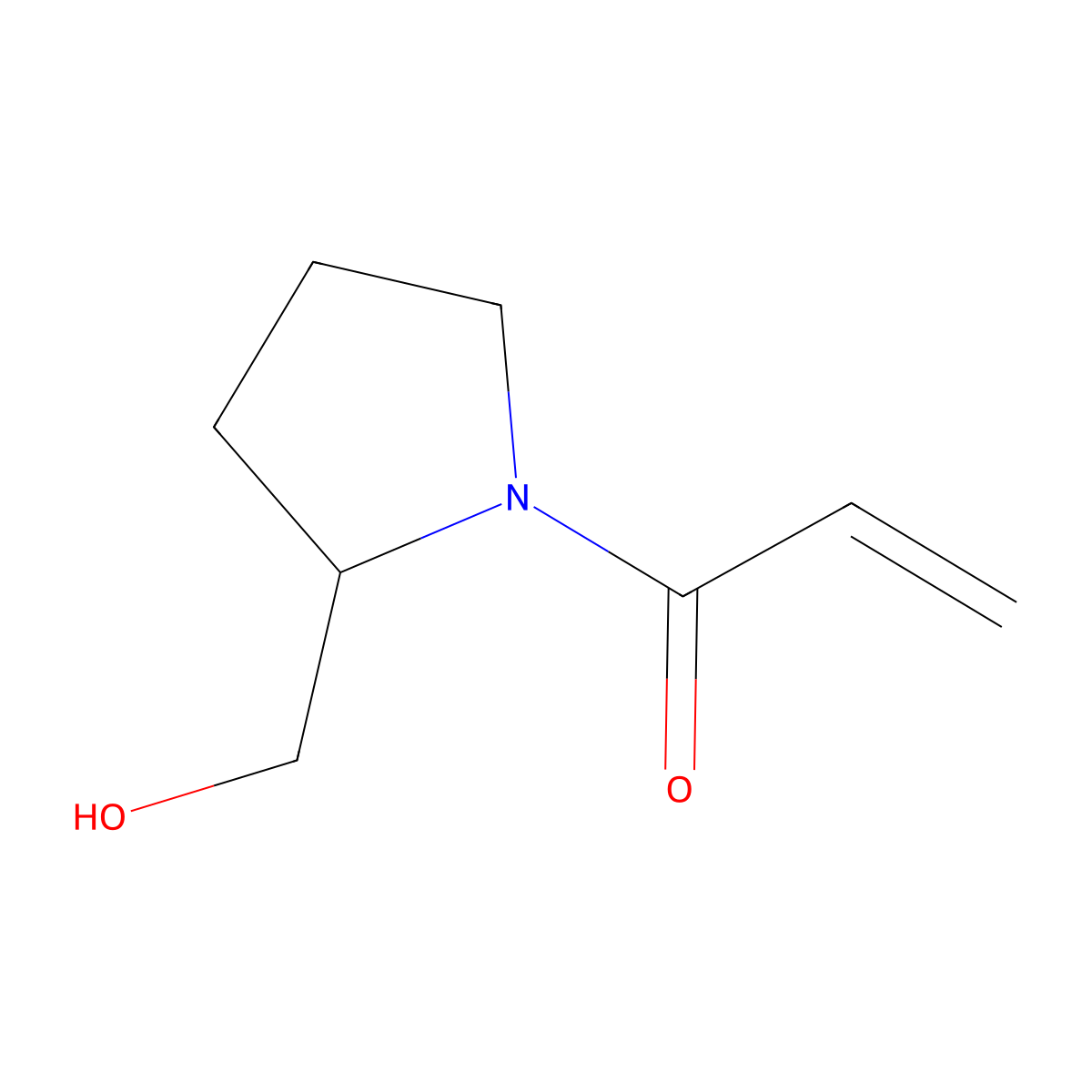 1-(2-(Hydroxymethyl)pyrrolidin-1-yl)prop-2-en-1-one molecular structure, CAS 1249680-18-9
