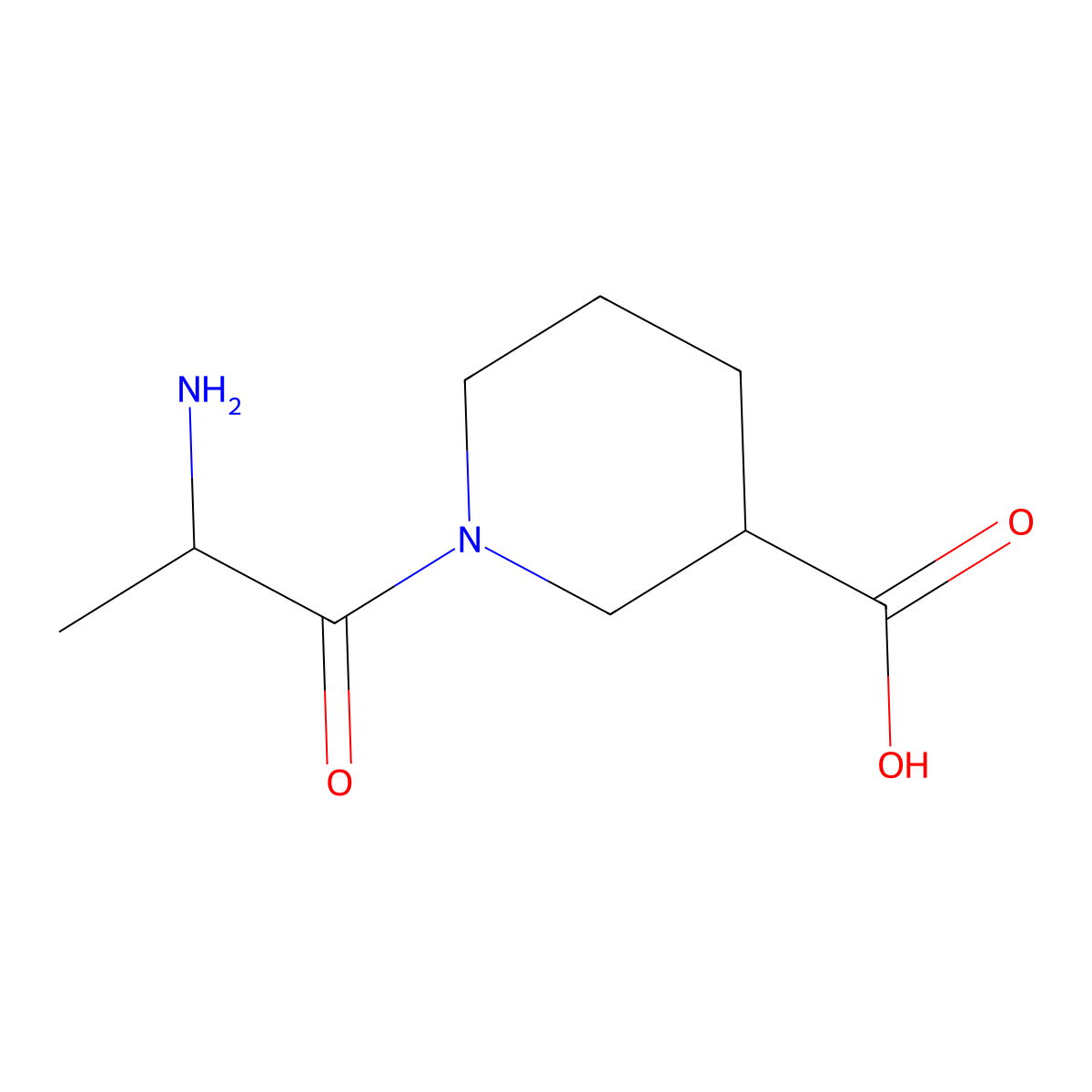 1-(2-Aminopropanoyl)piperidine-3-carboxylic acid molecular structure, CAS 1249683-43-9