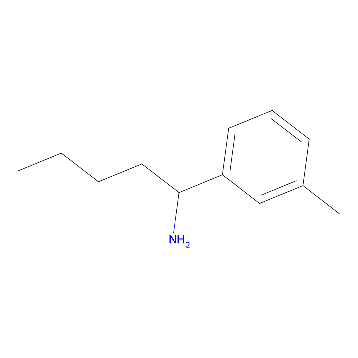 1-(3-Methylphenyl)pentan-1-amine molecular structure, CAS 1249684-03-4