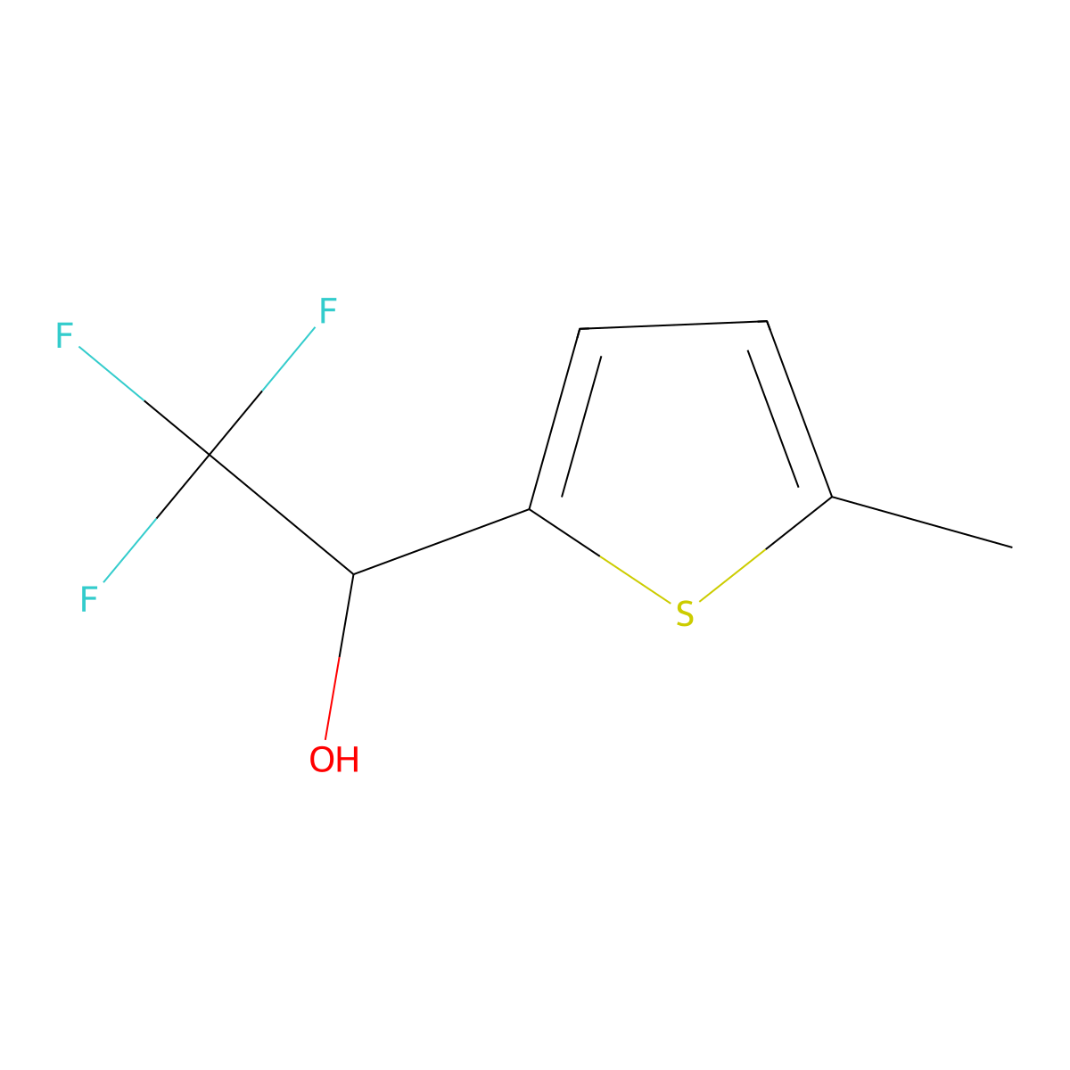 2,2,2-Trifluoro-1-(5-methylthiophen-2-yl)ethan-1-ol molecular structure, CAS 1249685-99-1