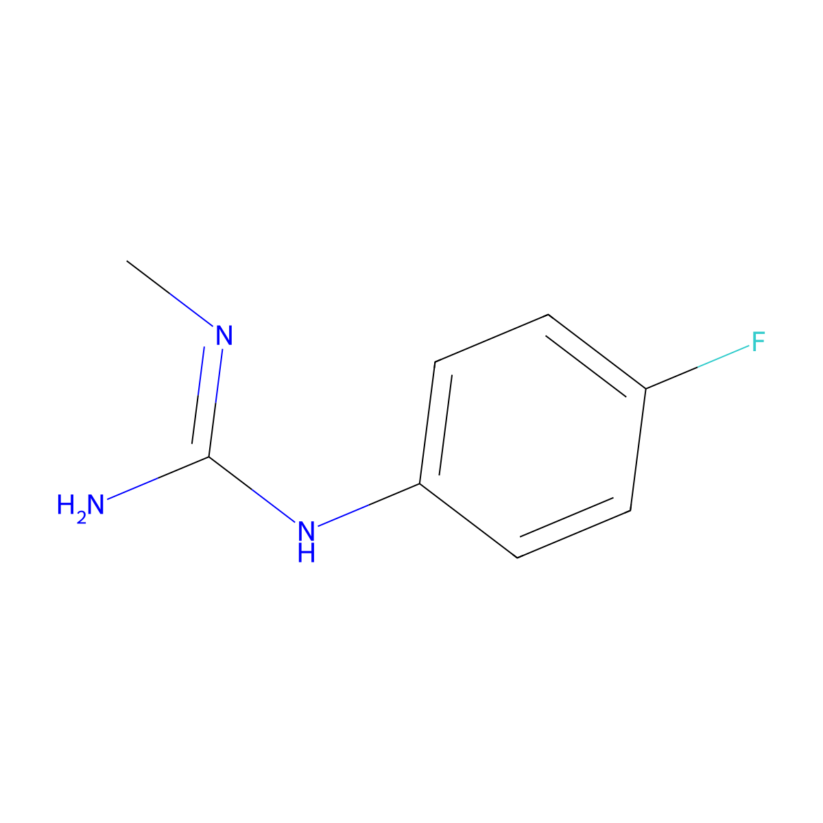 3-(4-Fluorophenyl)-1-methylguanidine molecular structure, CAS 1249686-01-8