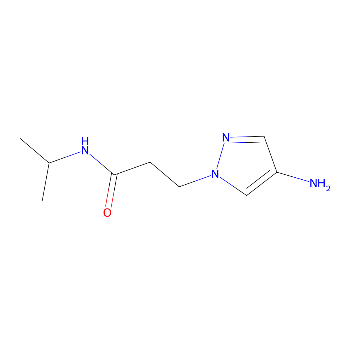 3-(4-Amino-1h-pyrazol-1-yl)-N-isopropylpropanamide molecular structure, CAS 1249686-24-5