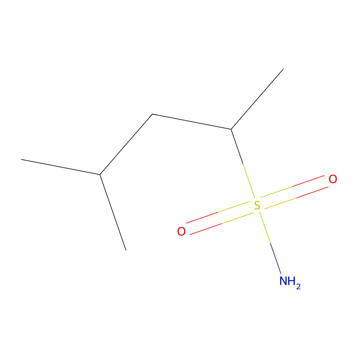 4-Methylpentane-2-sulfonamide molecular structure, CAS 1249688-47-8