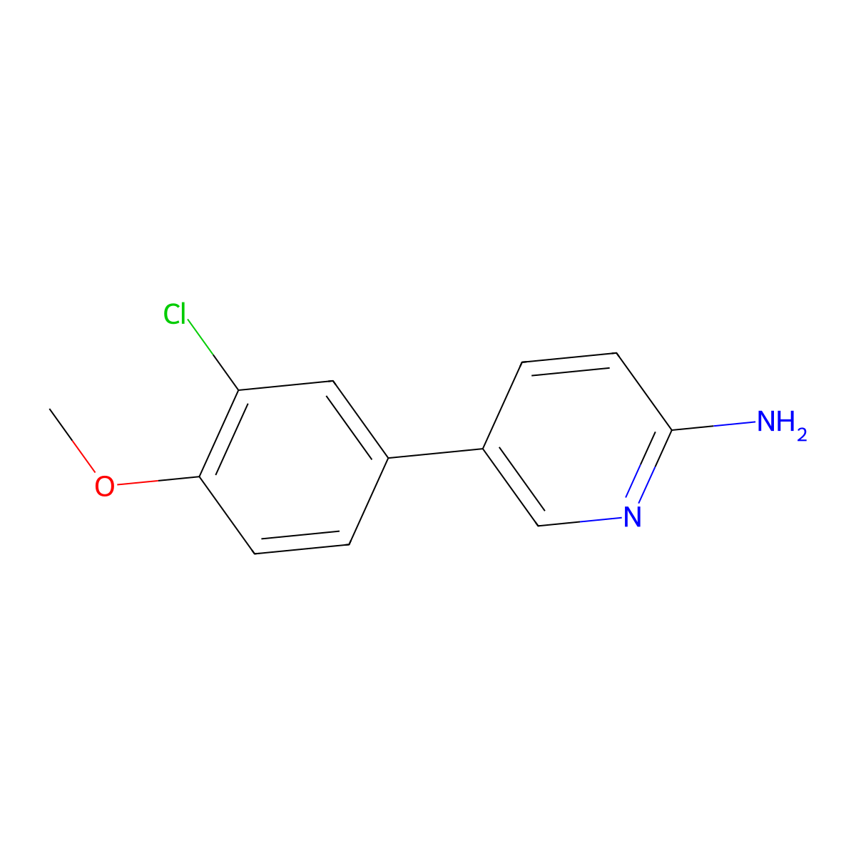 5-(3-Chloro-4-methoxyphenyl)pyridin-2-amine molecular structure, CAS 1249690-86-5