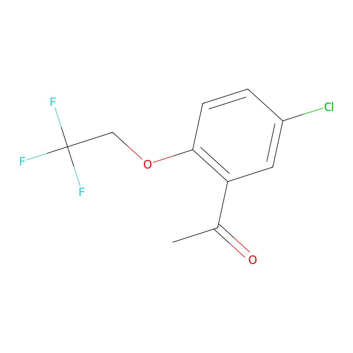 1-(5-Chloro-2-(2,2,2-trifluoroethoxy)phenyl)ethanone molecular structure, CAS 1249692-85-0