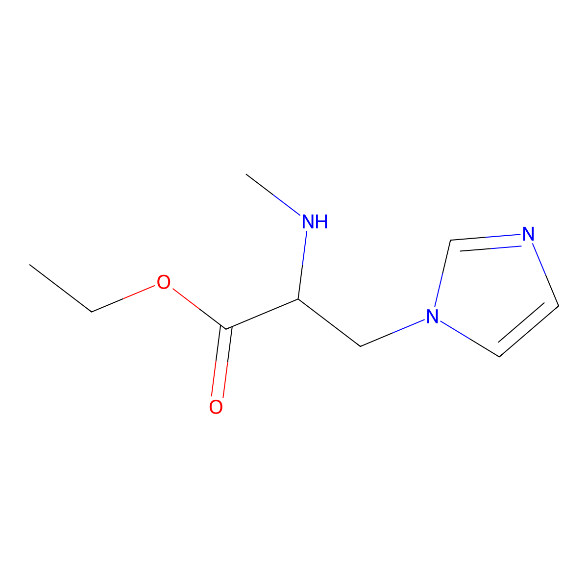 Ethyl 3-(1h-imidazol-1-yl)-2-(methylamino)propanoate molecular structure, CAS 1249694-40-3