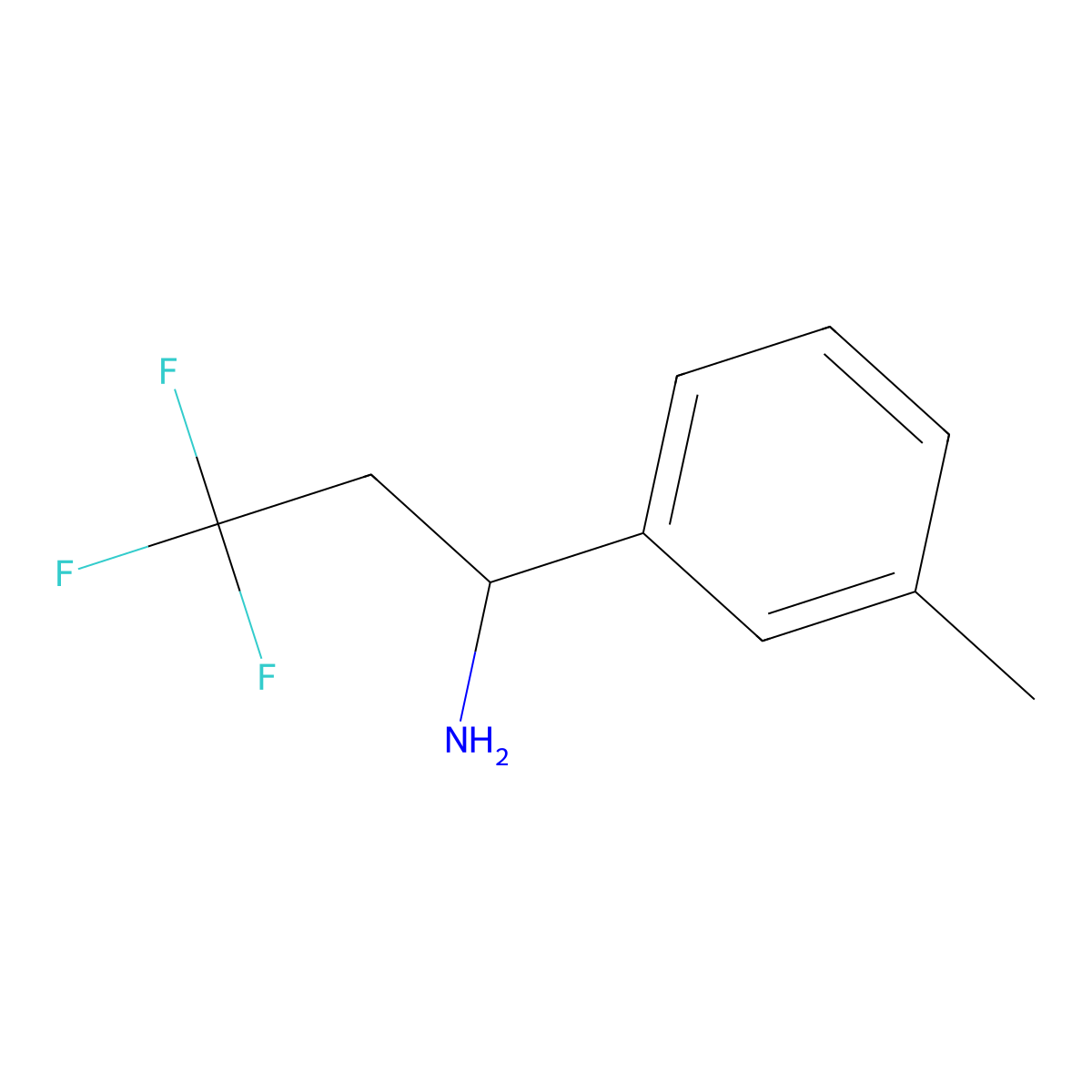 3,3,3-Trifluoro-1-(3-methylphenyl)propan-1-amine molecular structure, CAS 1249696-06-7