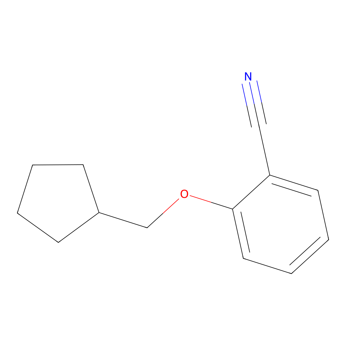 2-(Cyclopentylmethoxy)benzonitrile molecular structure, CAS 1249696-40-9