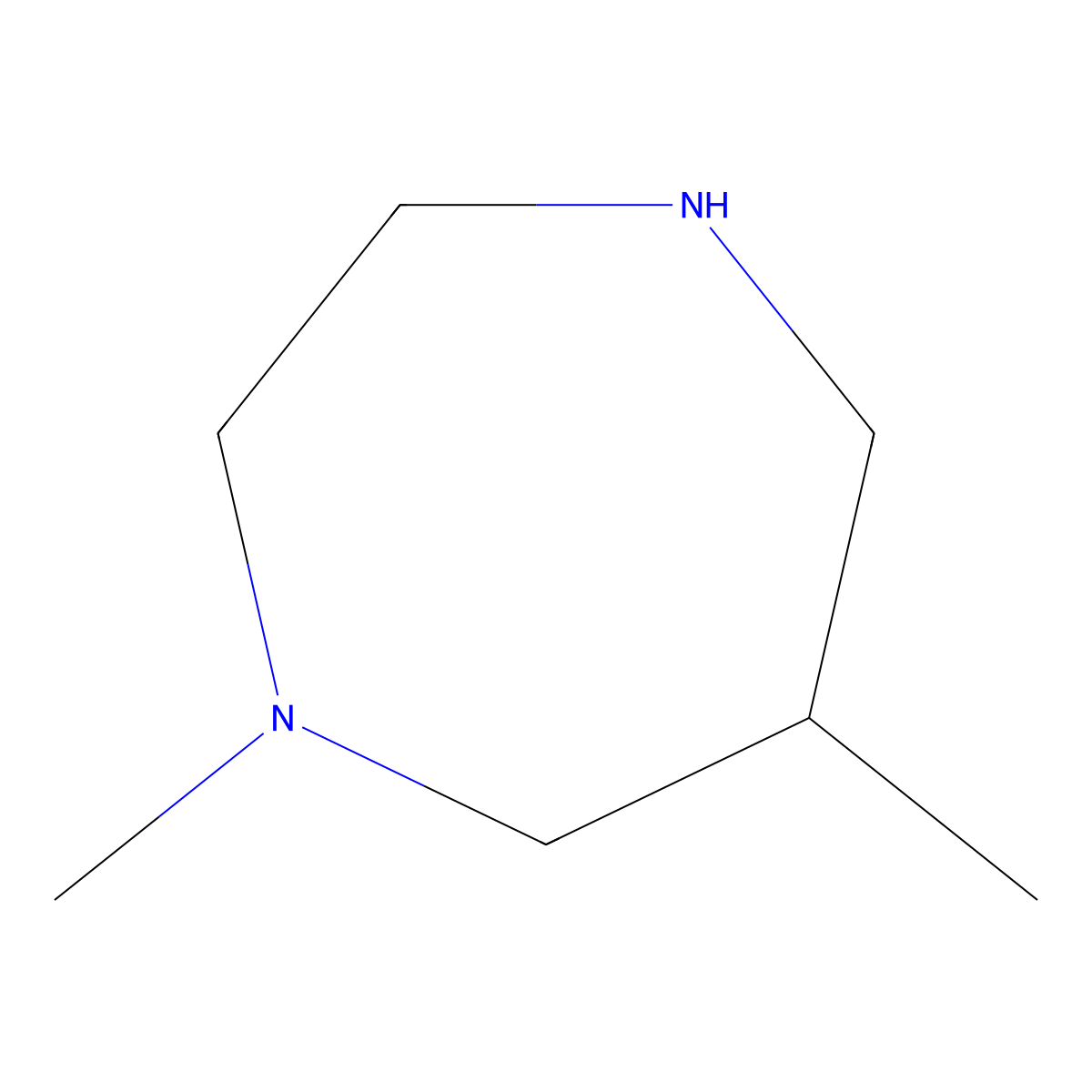 1,6-Dimethyl-1,4-diazepane molecular structure, CAS 1249696-58-9
