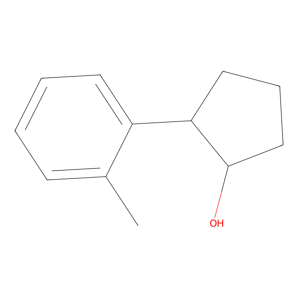 2-(2-Methylphenyl)cyclopentan-1-ol molecular structure, CAS 1249698-33-6