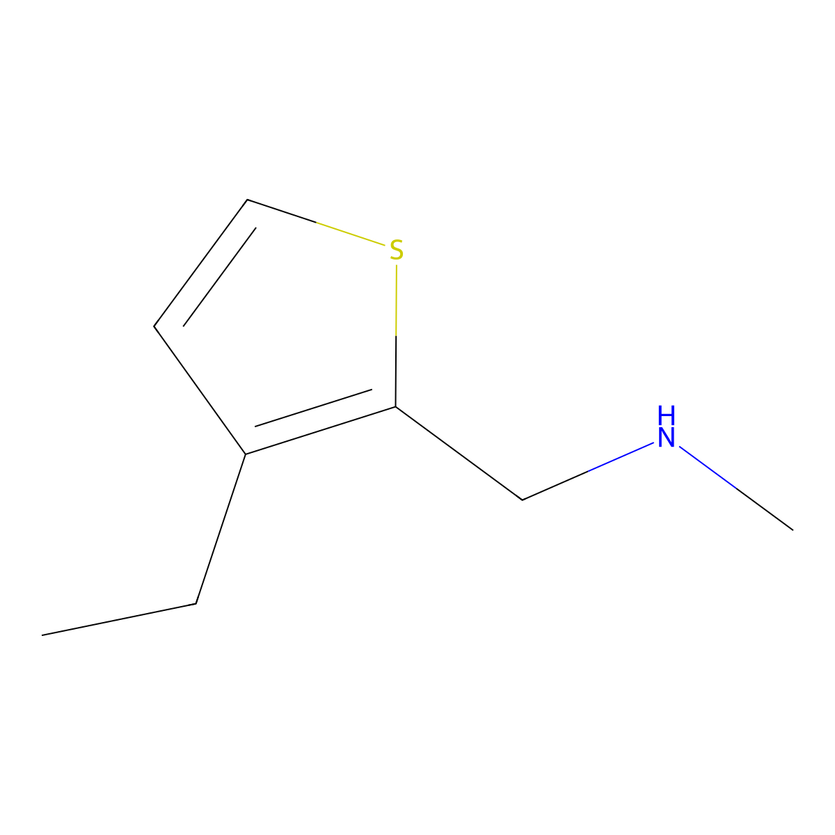 1-(3-ethylthiophen-2-yl)-N-methylmethanamine molecular structure, CAS 1249700-14-8