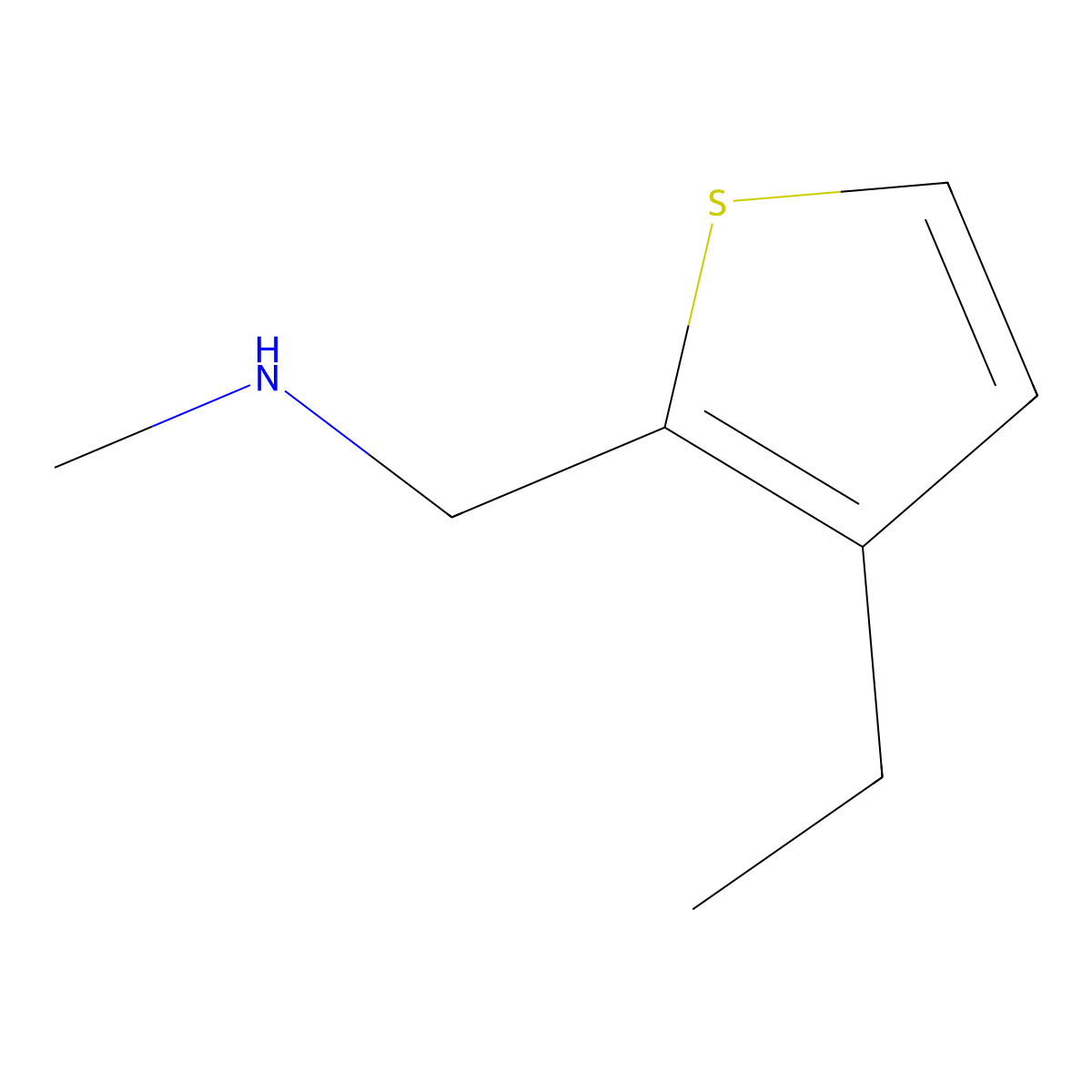 1-(3-ethylthiophen-2-yl)-N-methylmethanamine molecular structure, CAS 1249700-14-8