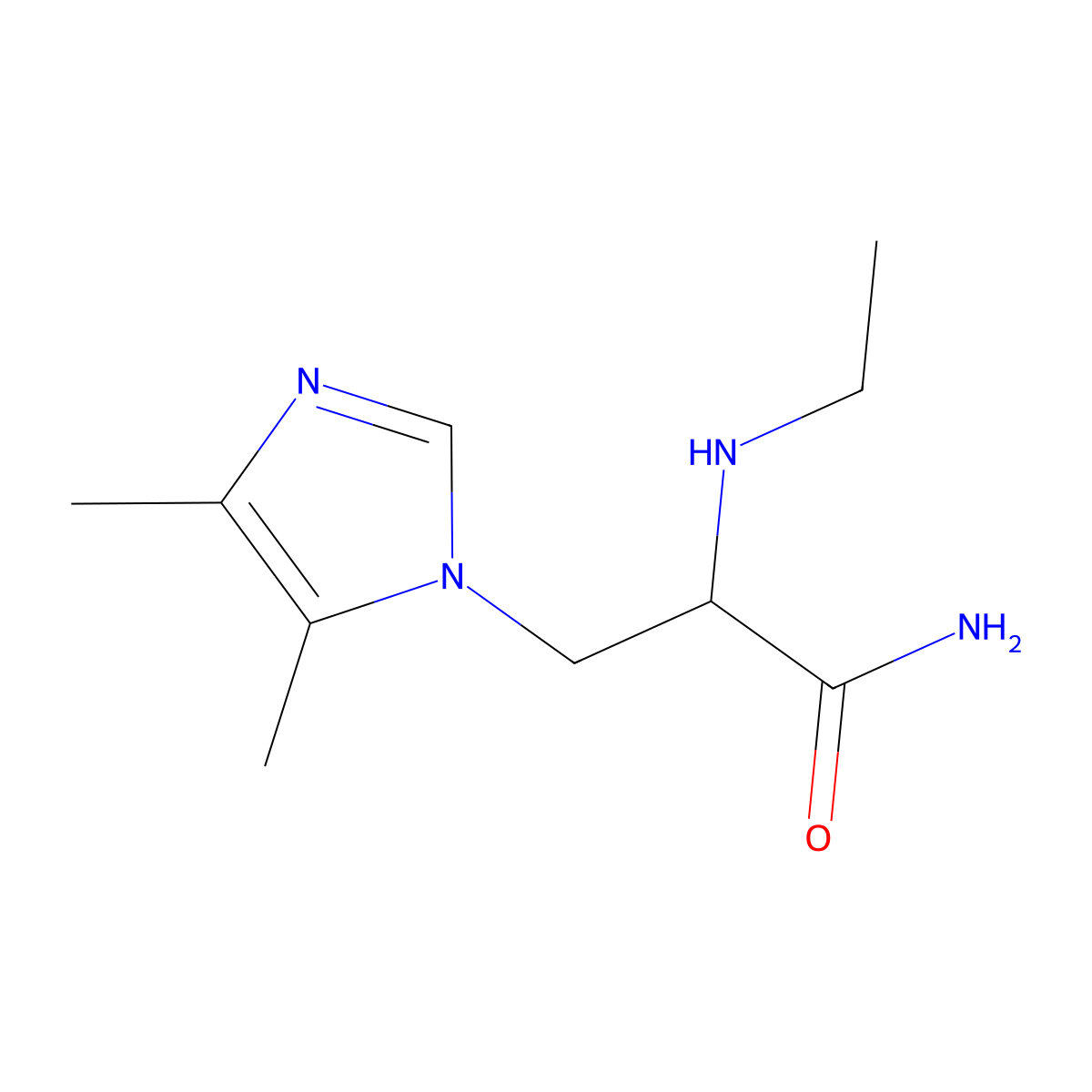 3-(4,5-Dimethyl-1h-imidazol-1-yl)-2-(ethylamino)propanamide molecular structure, CAS 1249700-20-6