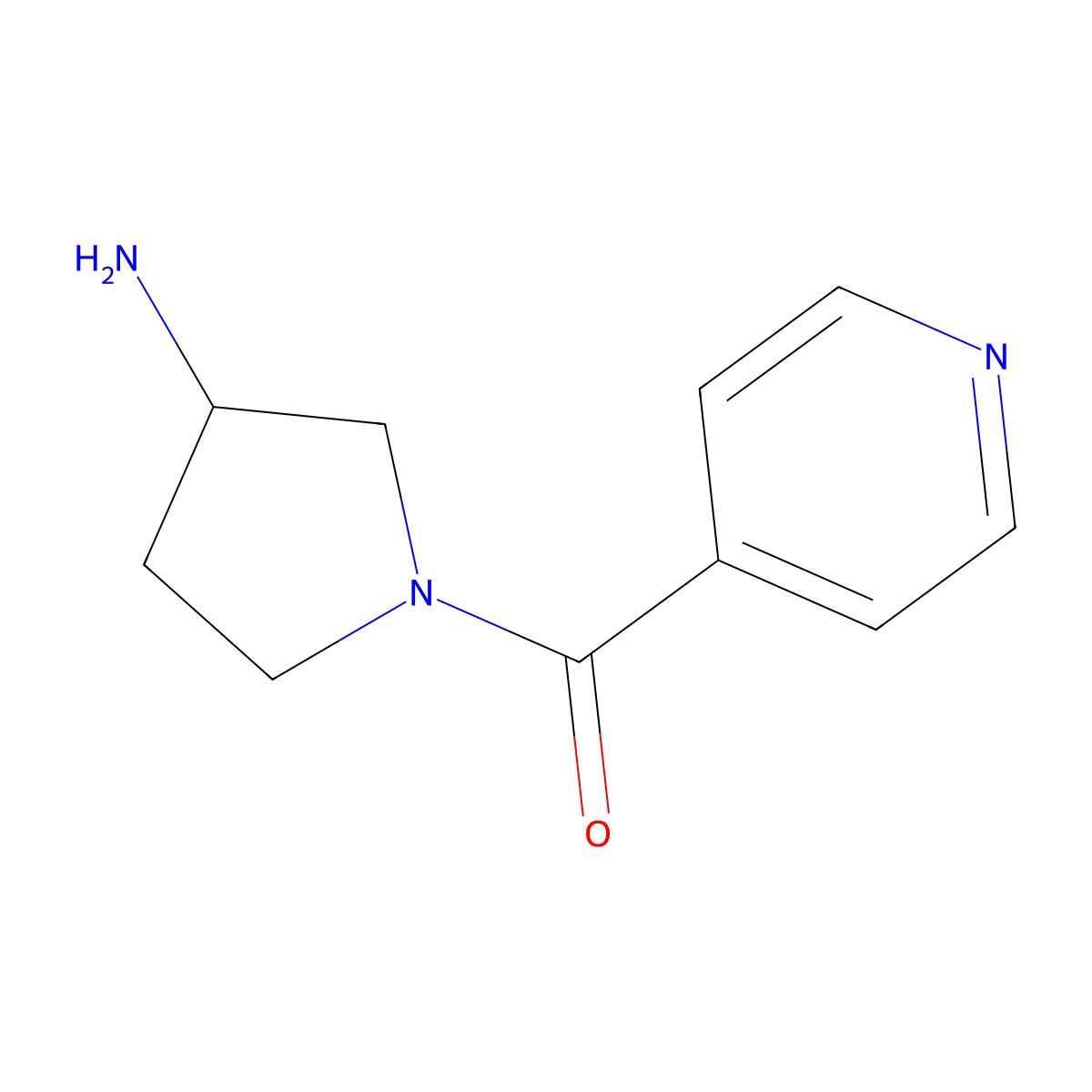 1-(Pyridine-4-carbonyl)pyrrolidin-3-amine molecular structure, CAS 1249701-45-8