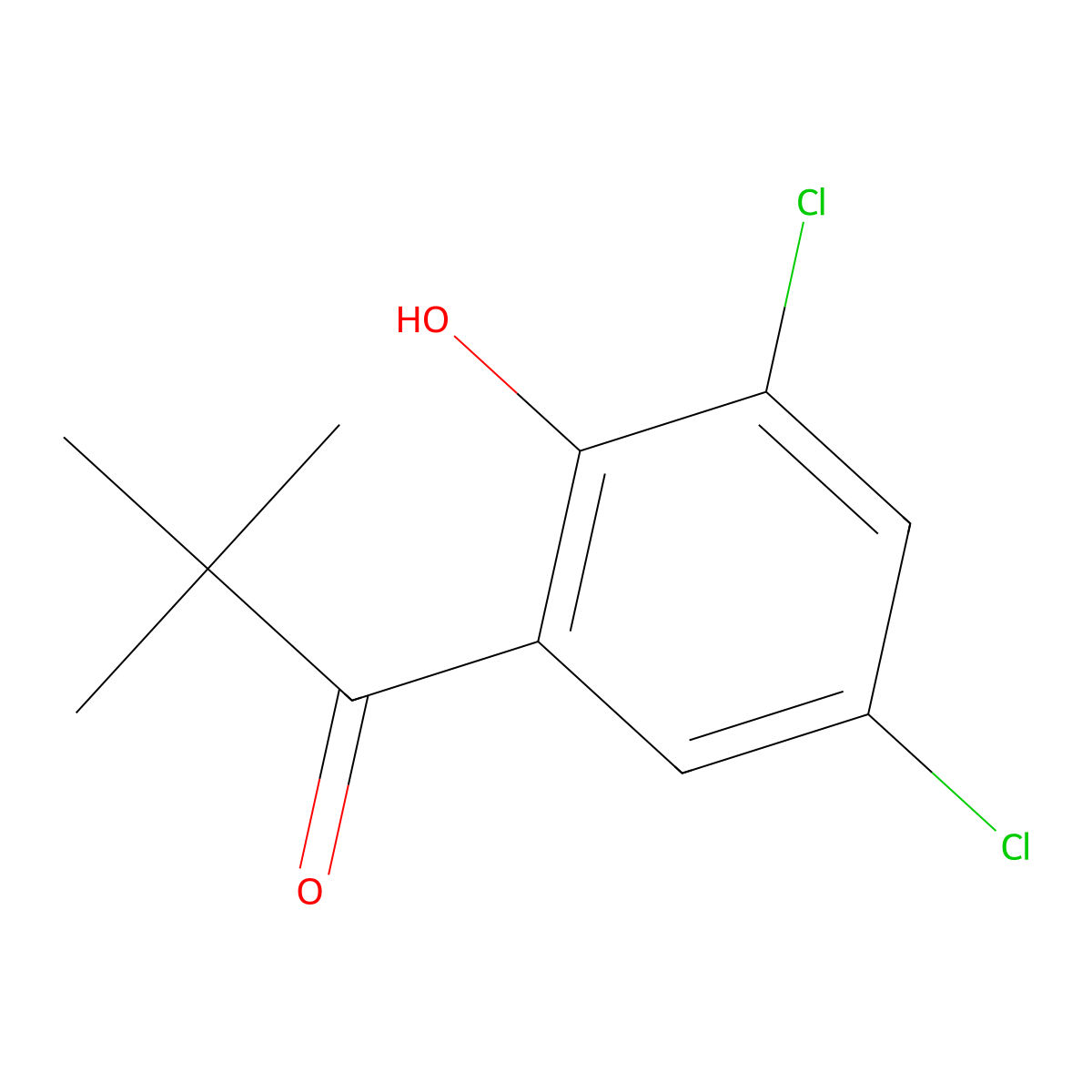 1-(3,5-Dichloro-2-hydroxyphenyl)-2,2-dimethylpropan-1-one molecular structure, CAS 1249702-43-9